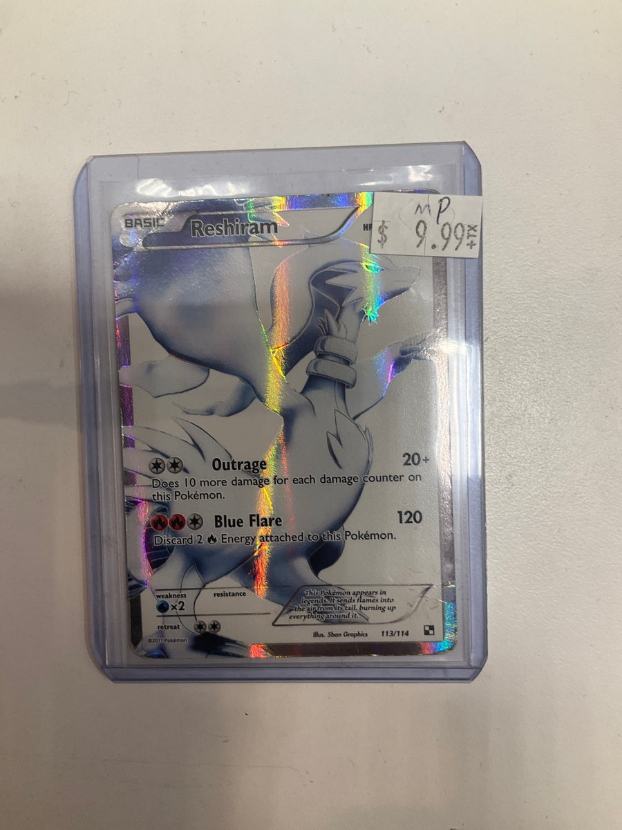 pokemon cards reshiram full art TCG Pokemon Black And White Reshiram (MP) 113/114 – True Believers Gaming  and Collectibles