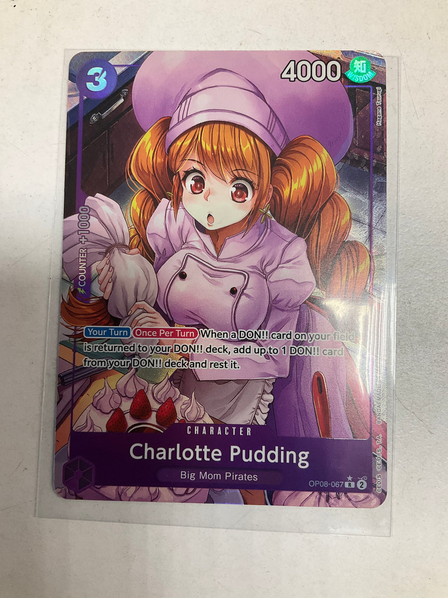 One Piece TCG Charlotte Pudding OP08-067 R – True Believers Gaming and  Collectibles