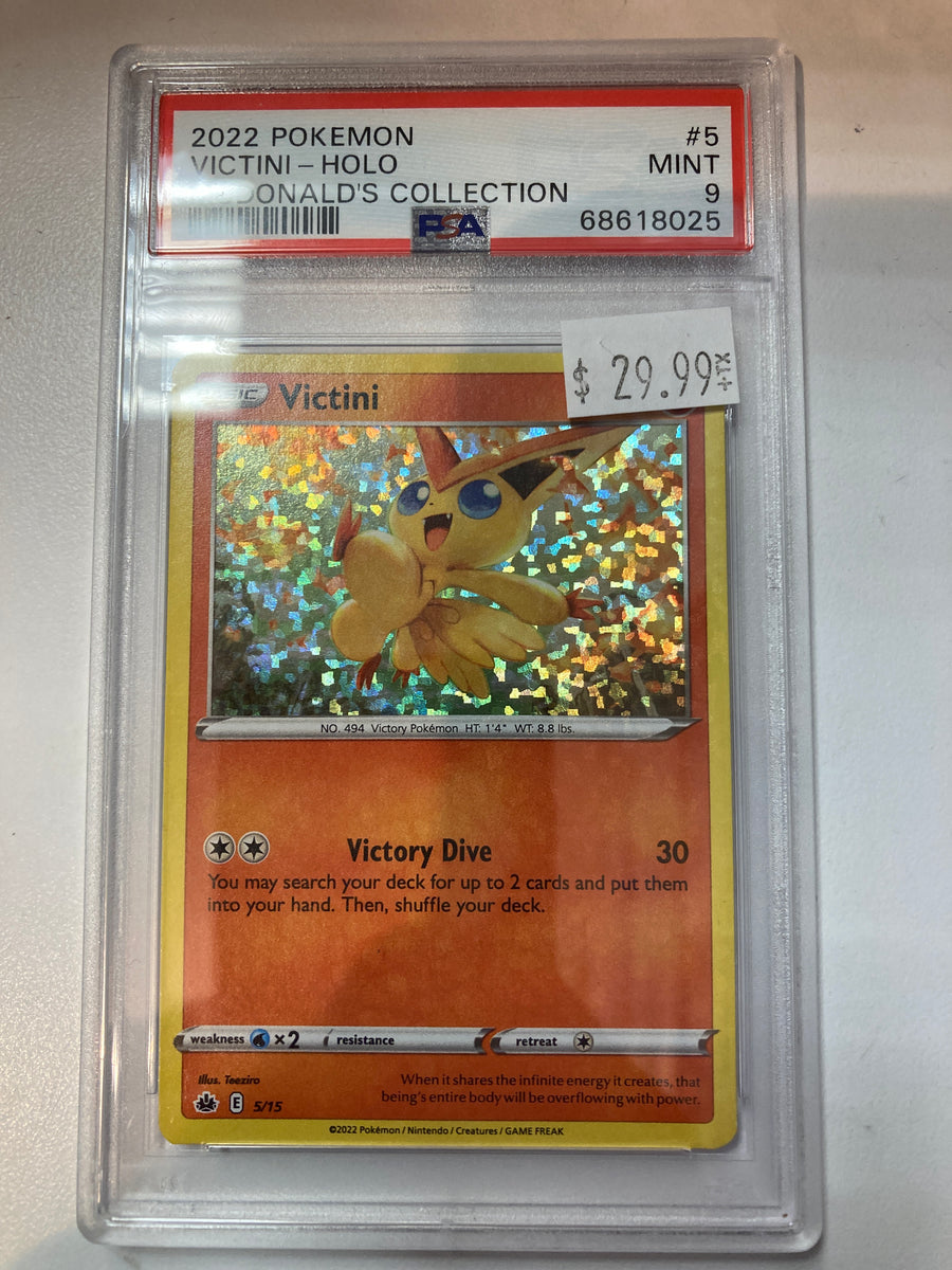 mcdonalds pokemon card victini PSA 9 Pokémon TCG Victini 5/15 McDonald's Collection Holo Mint GRADED –  True Believers Gaming and Collectibles