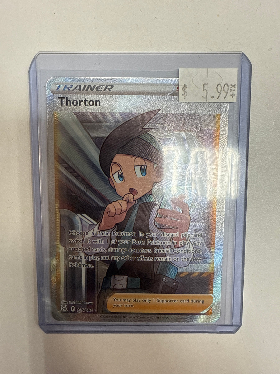 thorton pokemon card TCG Pokemon Thorton 195-196 Lost Origin Full Art Ultra Rare NM – True Believers Gaming and Collectibles
