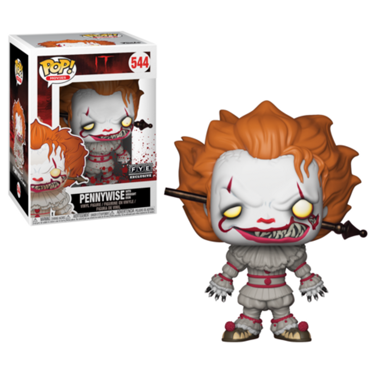 Funko Pop! Movies IT Pennywise With Wrought Iron #544 FYE Exclusive