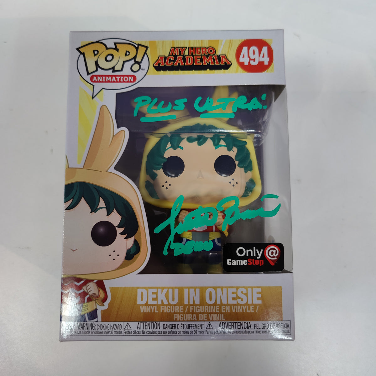 SIGNED Funko Pop! My Hero Academia Deku In Onesie #494 GameStop