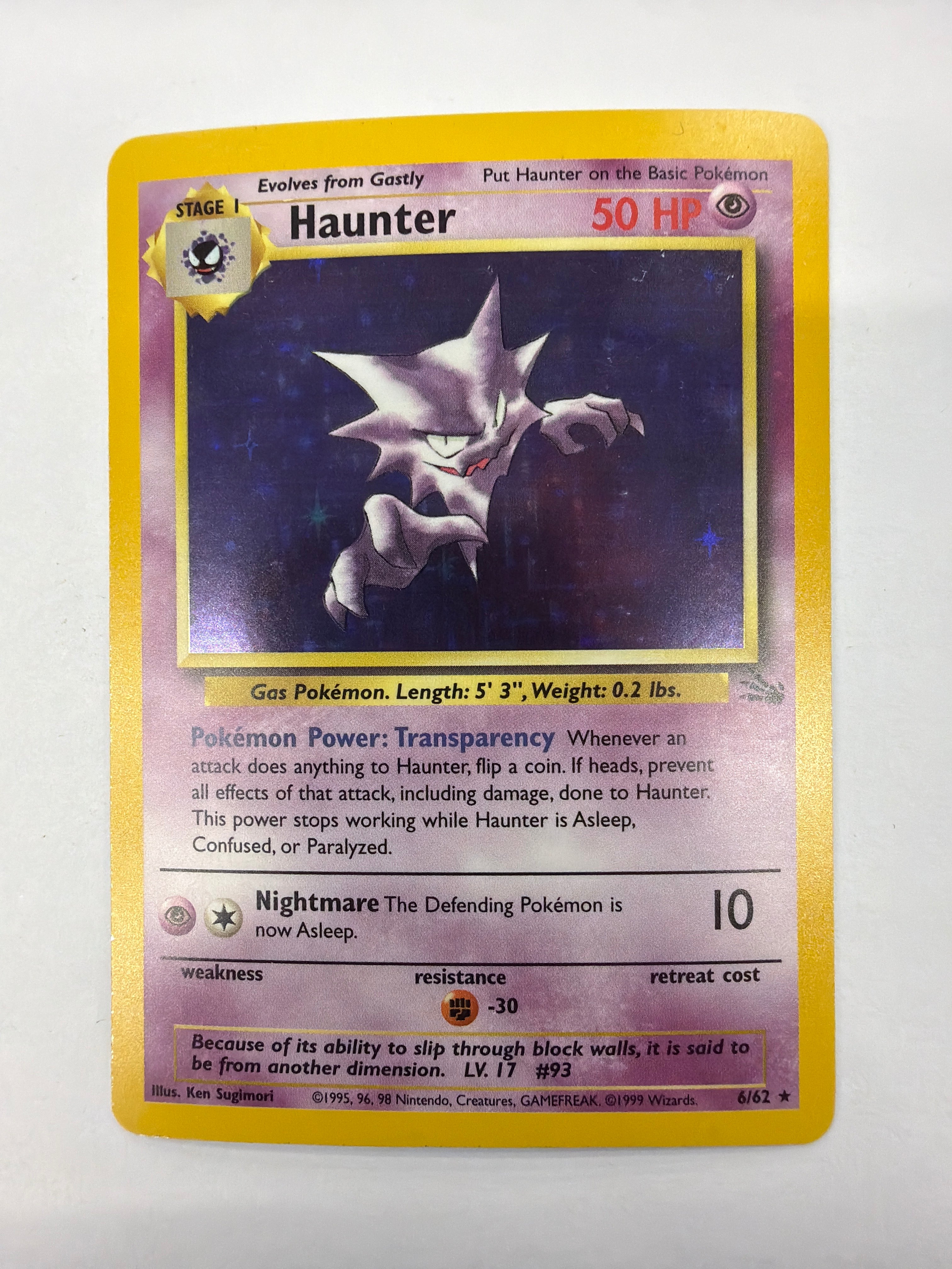 Pokémon TCG - Fossil Unlimited Haunter 6/62 Holo MP