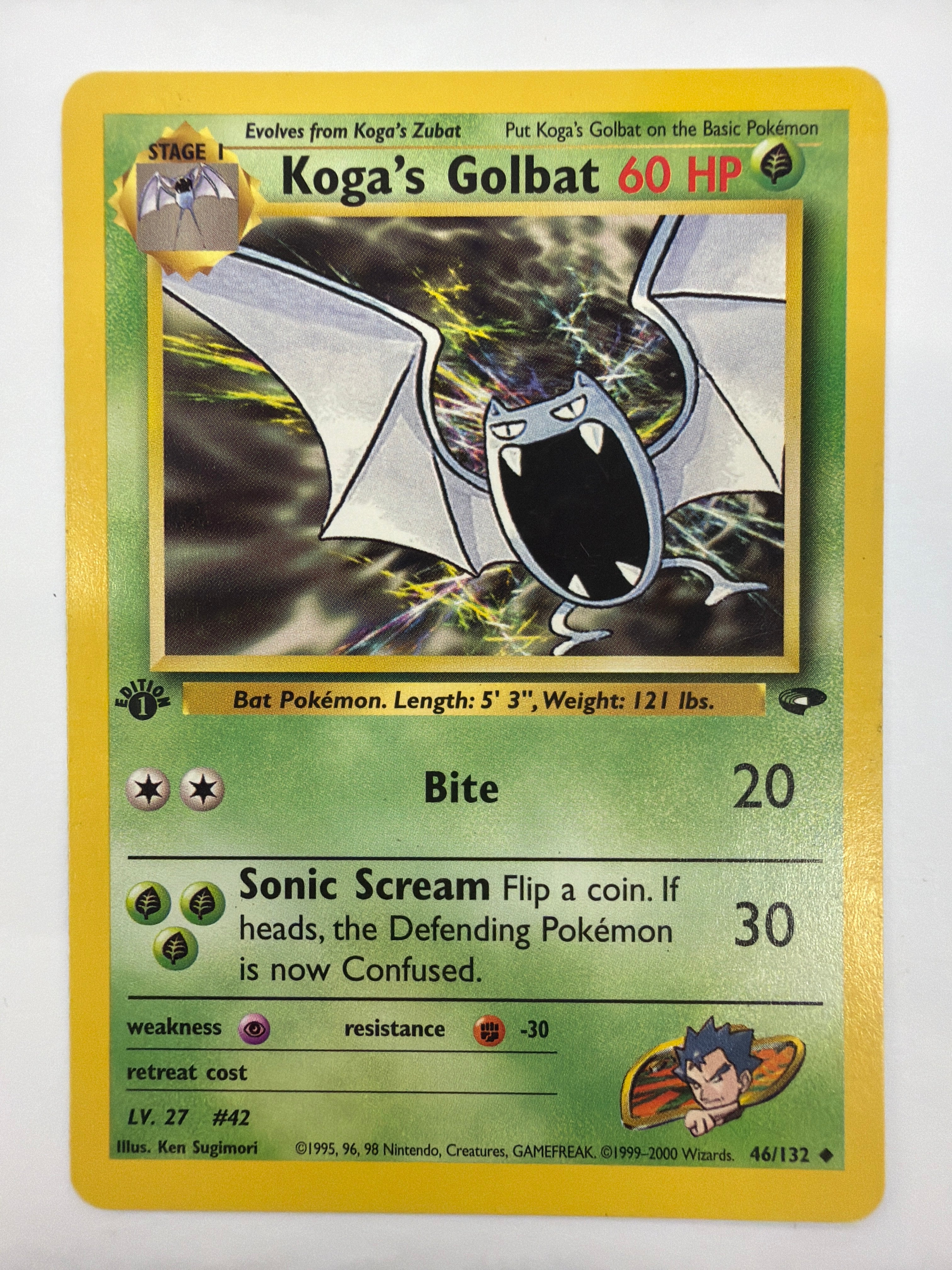 Pokémon TCG - Gym Challenge 1st Edition Koga's Golbat 46/132 Non-Holo NM