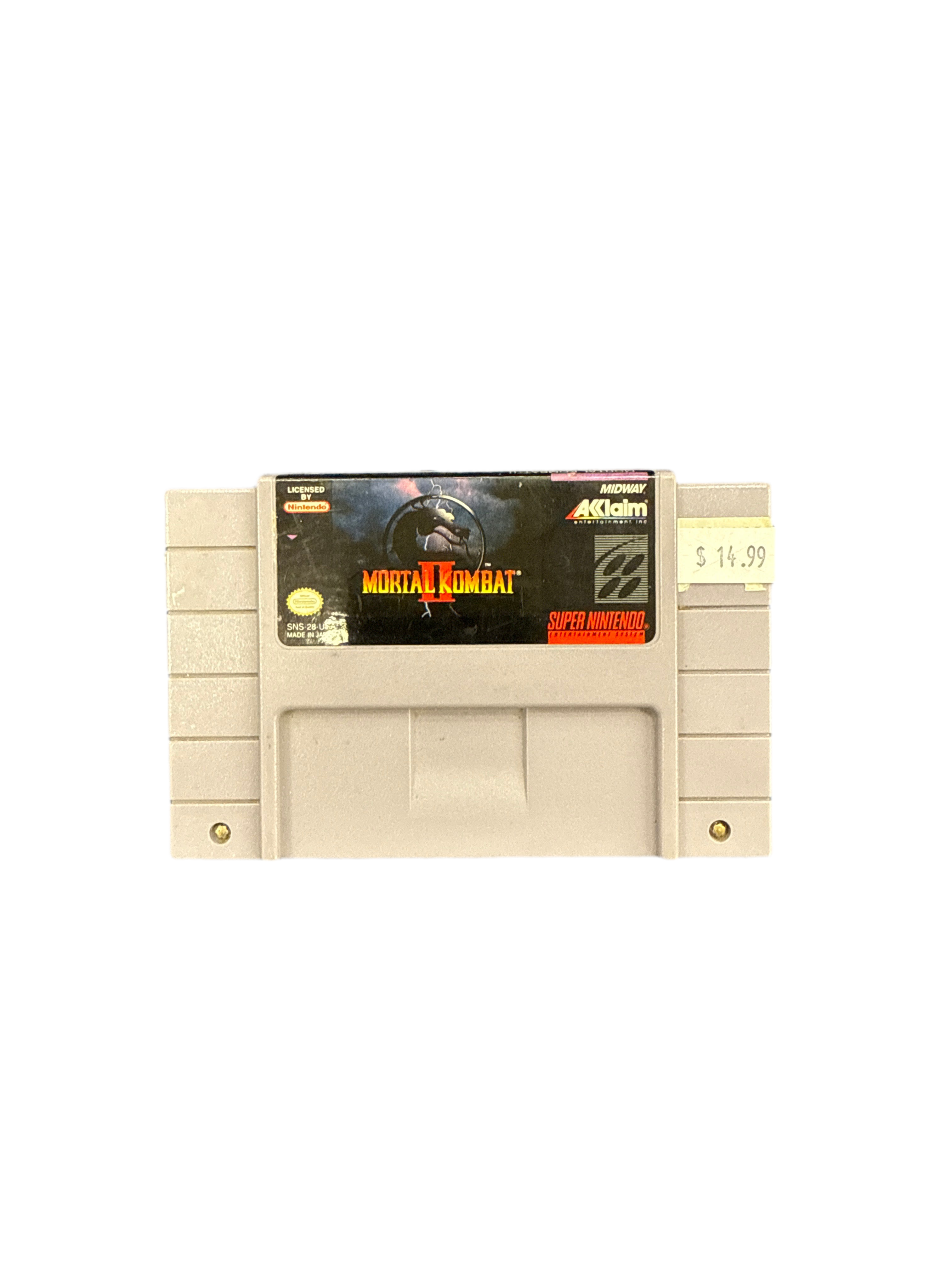 Super Nintendo Mortal Kombat II Video Game