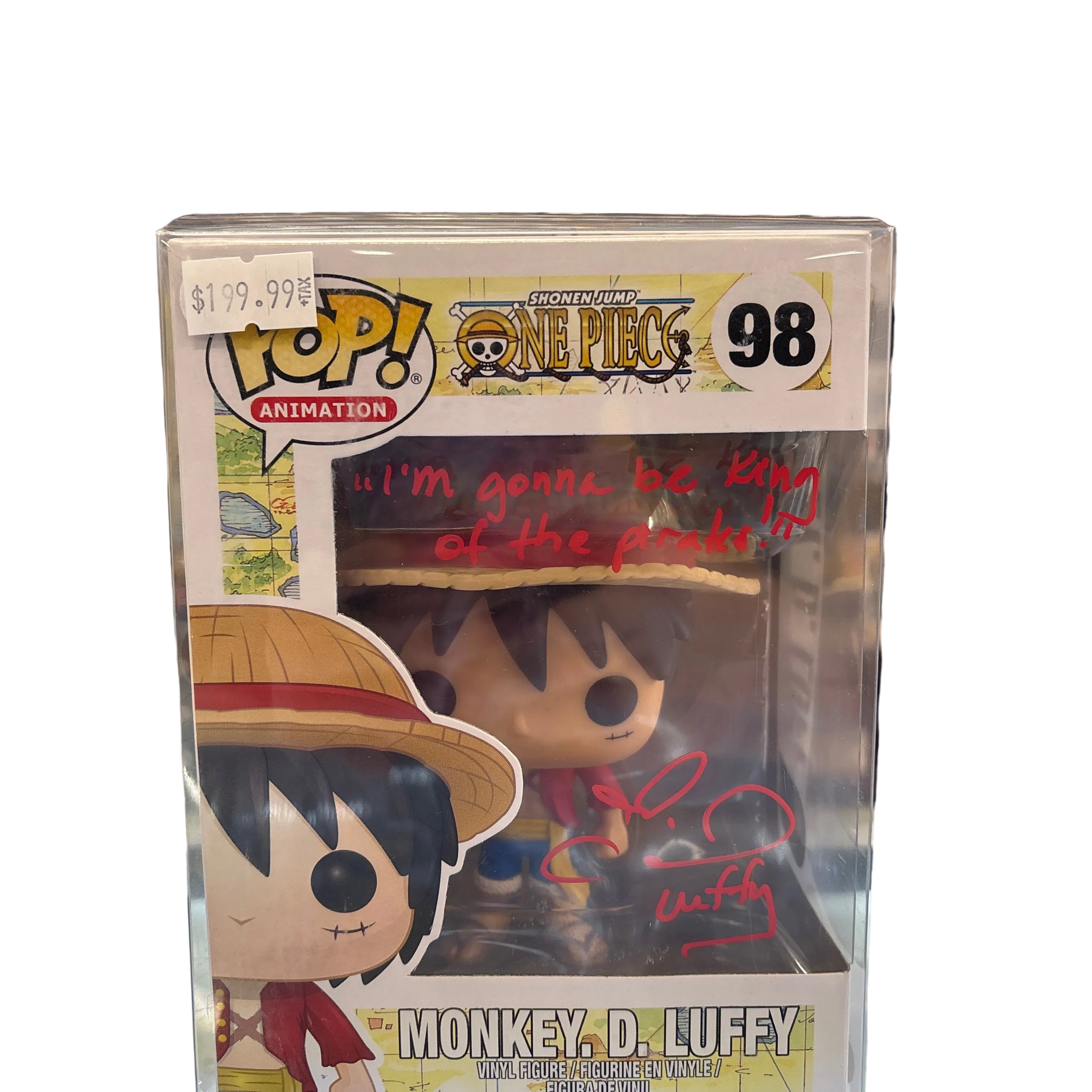 SIGNED Funko Pop! Animation Shonen Jump One Piece Monkey D Luffy #98