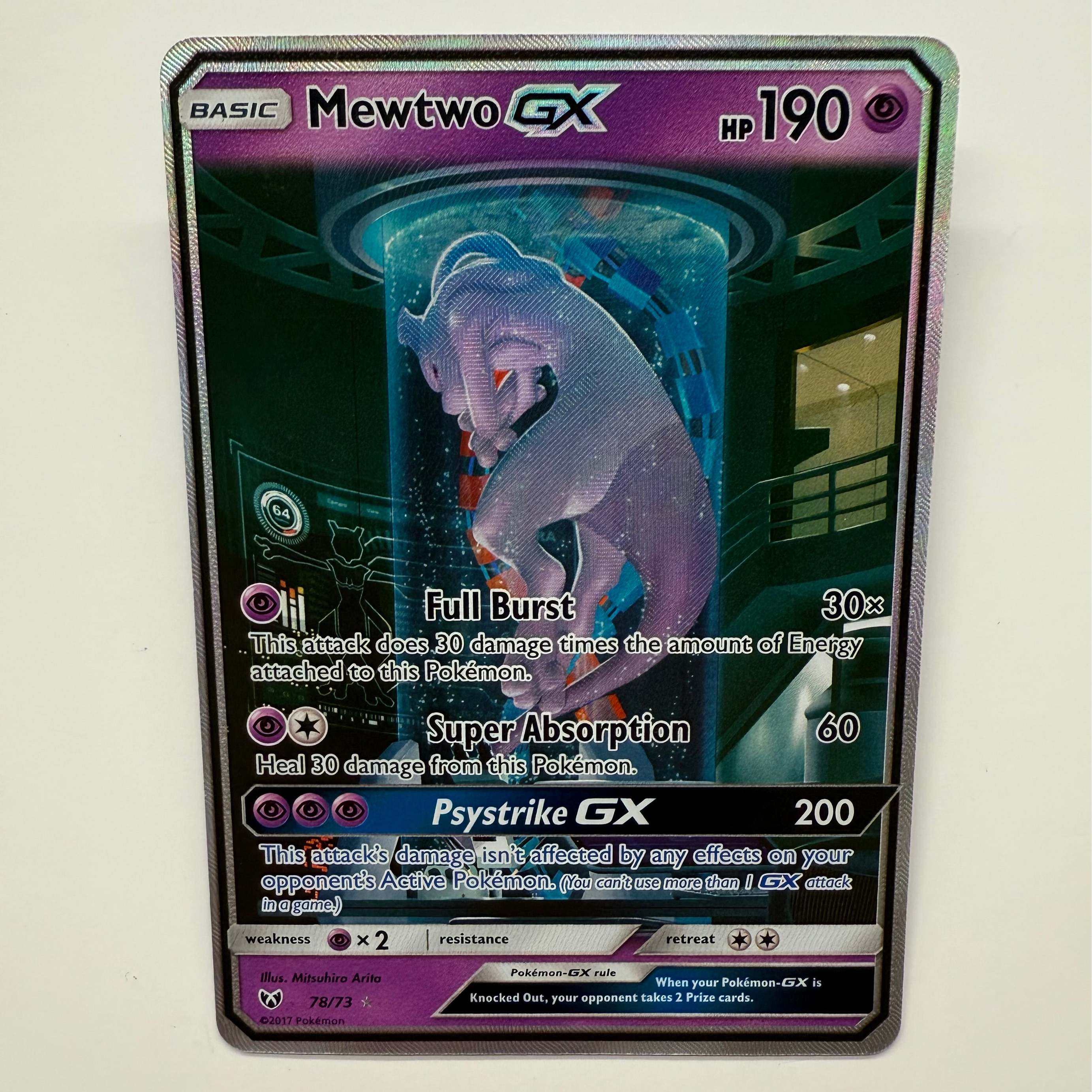 Pokémon TCG - Shining Legends Mewtwo GX (Secret Shining) 78/73 LP