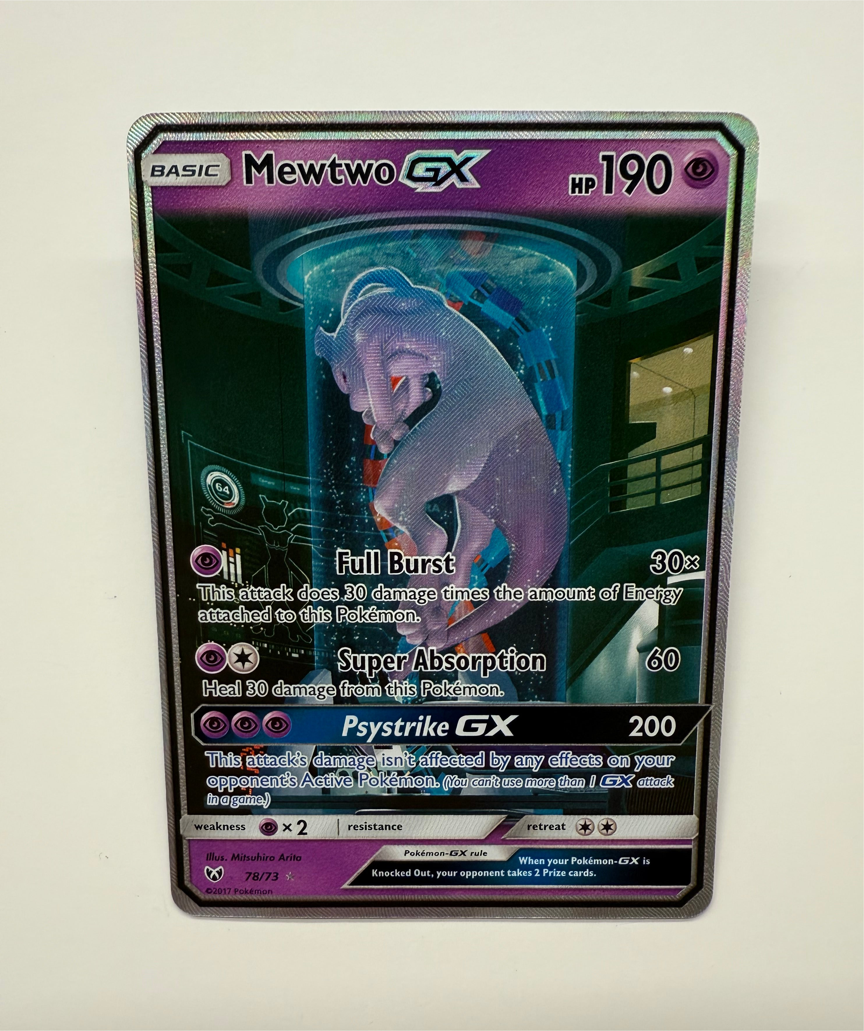 Pokémon TCG - Shining Legends Mewtwo GX (Secret Shining) 78/73 LP