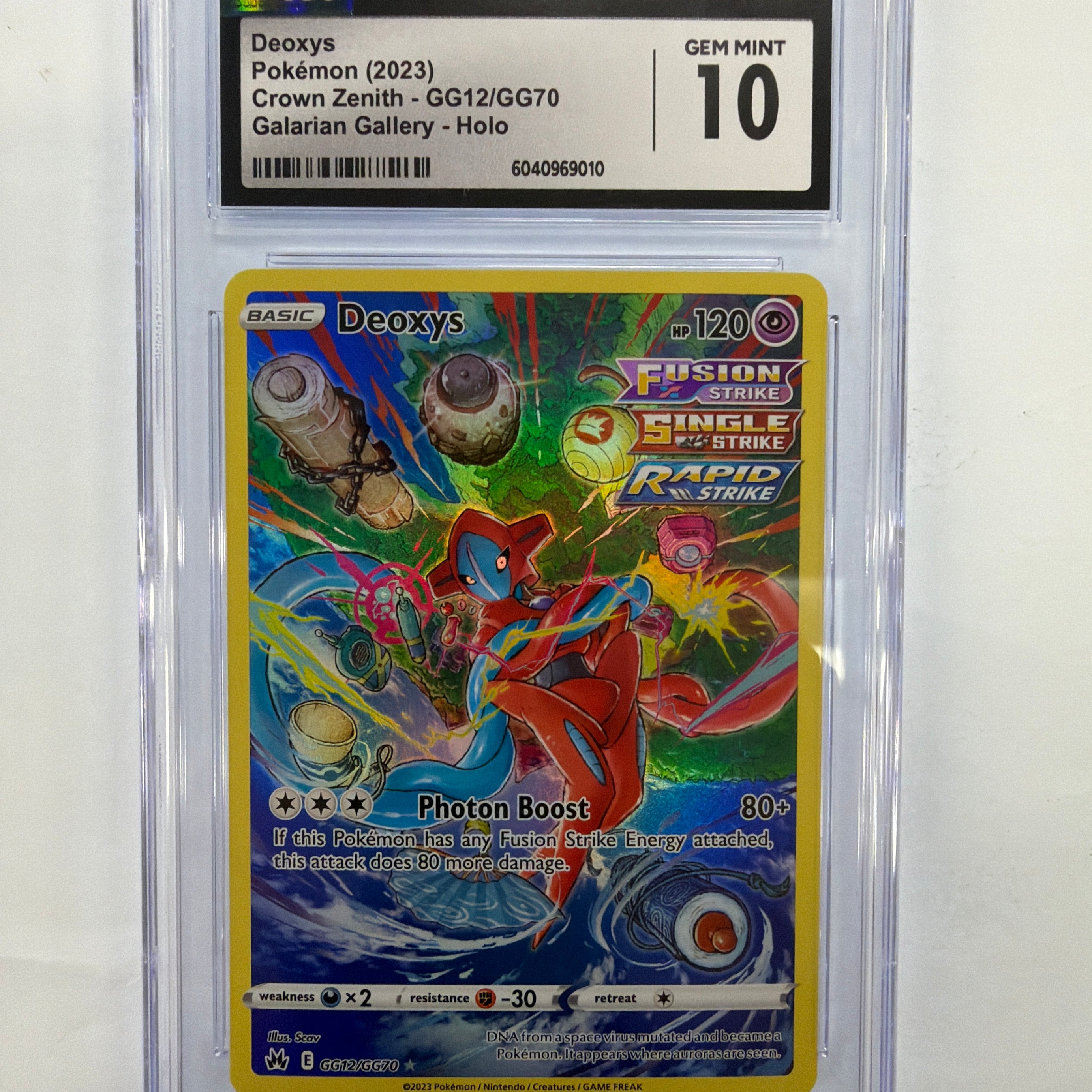 Pokémon TCG - CGC Gem Mint 10 Crown Zenith Deoxys GG12/GG70  Galarian Gallery Holo