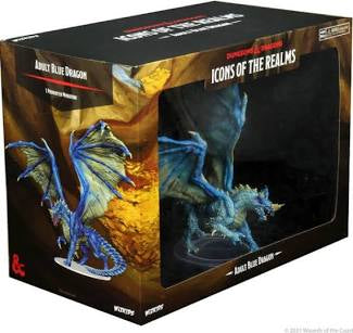 WizKids Wizards Of The Coast Dungeons & Dragons Icons Of The Realms Adult Blue Dragon Statue