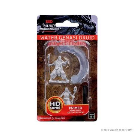 Neca Wizkids Dungeons & Dragons Nolzurs Marvelous Miniatures Water Genasi Druid HD Minis Primed Plastic Figures