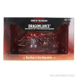 NECA Wizkids Dungeons & Dragons (D&D) Icons of the Realms- Dragonlance Shadow Of The Dragon Queen Red Ruin & Red Dragonnel