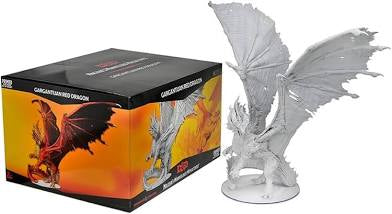 WizKids Wizards Of The Coast Dungeons & Dragons Nolzur’s Marvelous Miniatures Gargantuan Red Dragon Statue