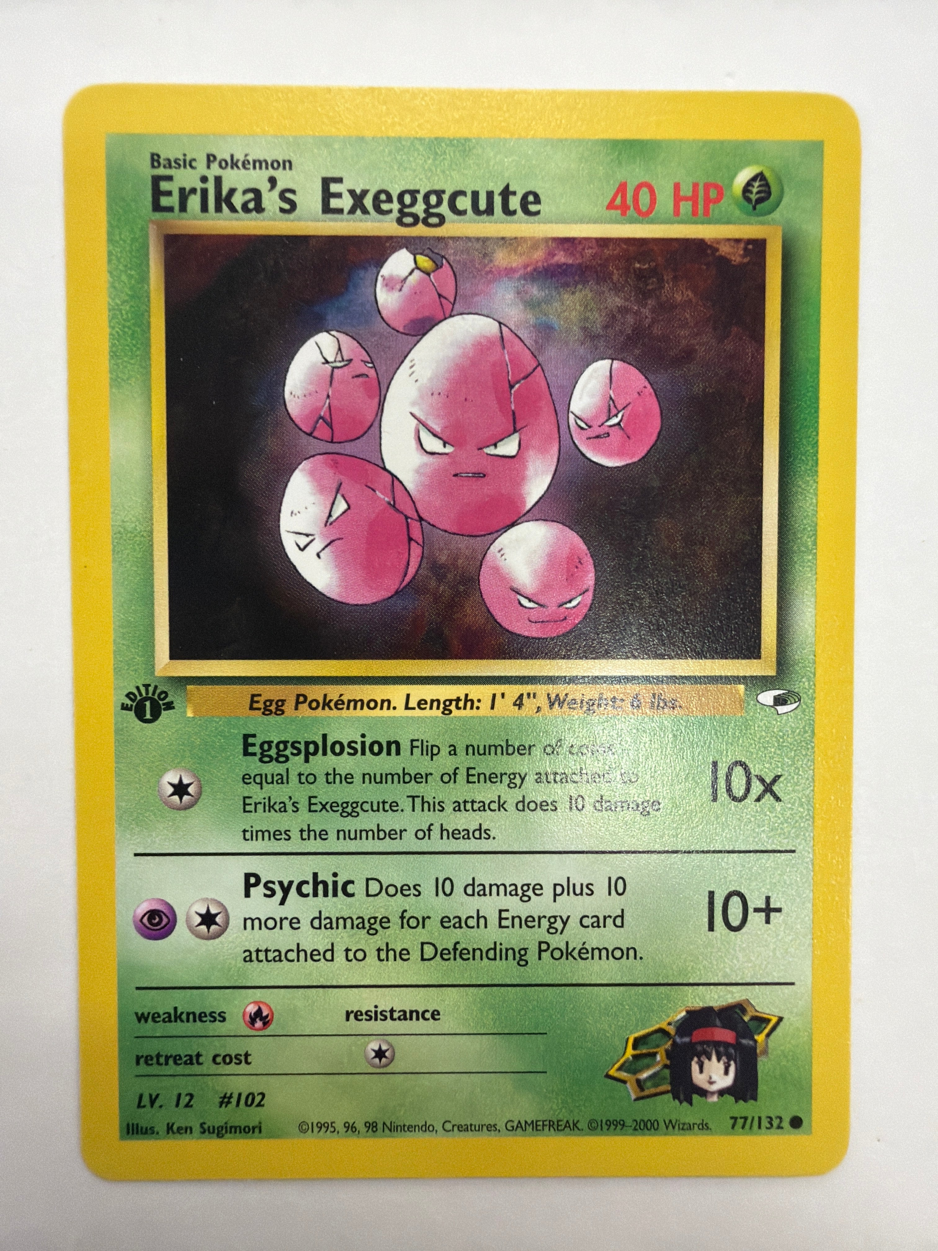 Pokémon TCG - Gym Heroes 1st Edition Erika's Exeggcute 77/132 NM