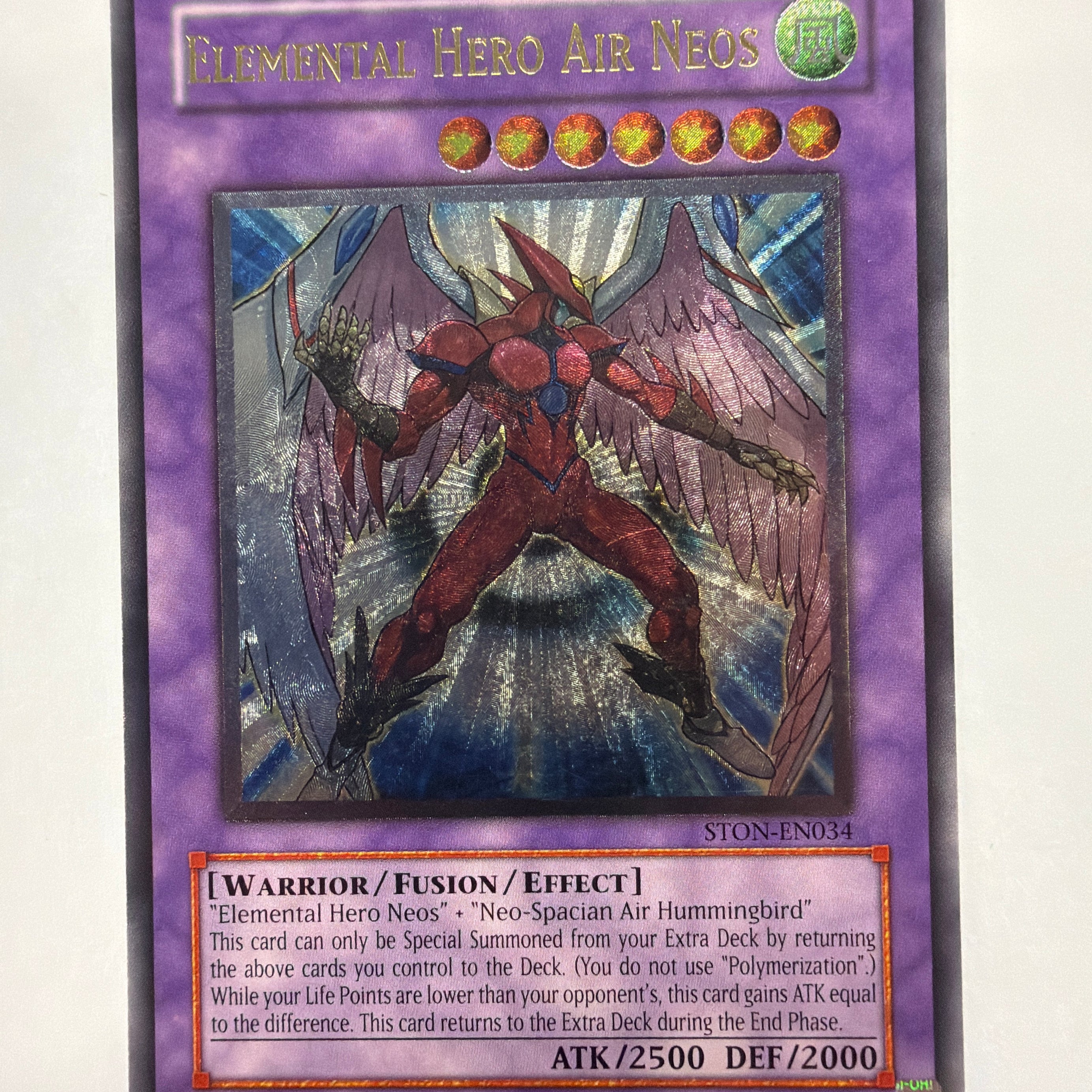 Yu-Gi-Oh! TCG - Strike of Neos Elemental Hero Air Neos STON-EN034 Ultimate Rare NM