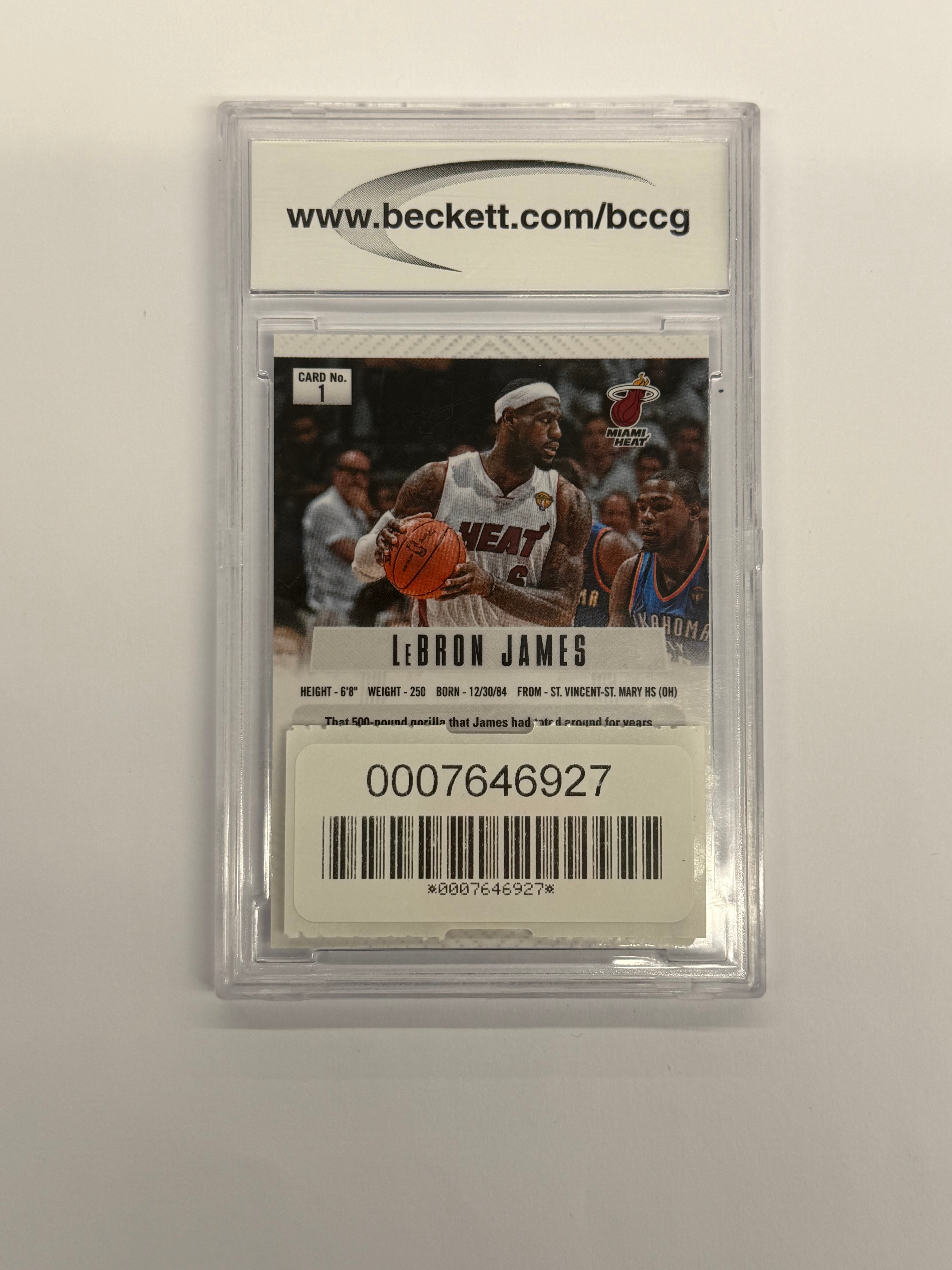 2012-13 Panini Prizm BCCG 10 Mint Or Better LeBron James #1