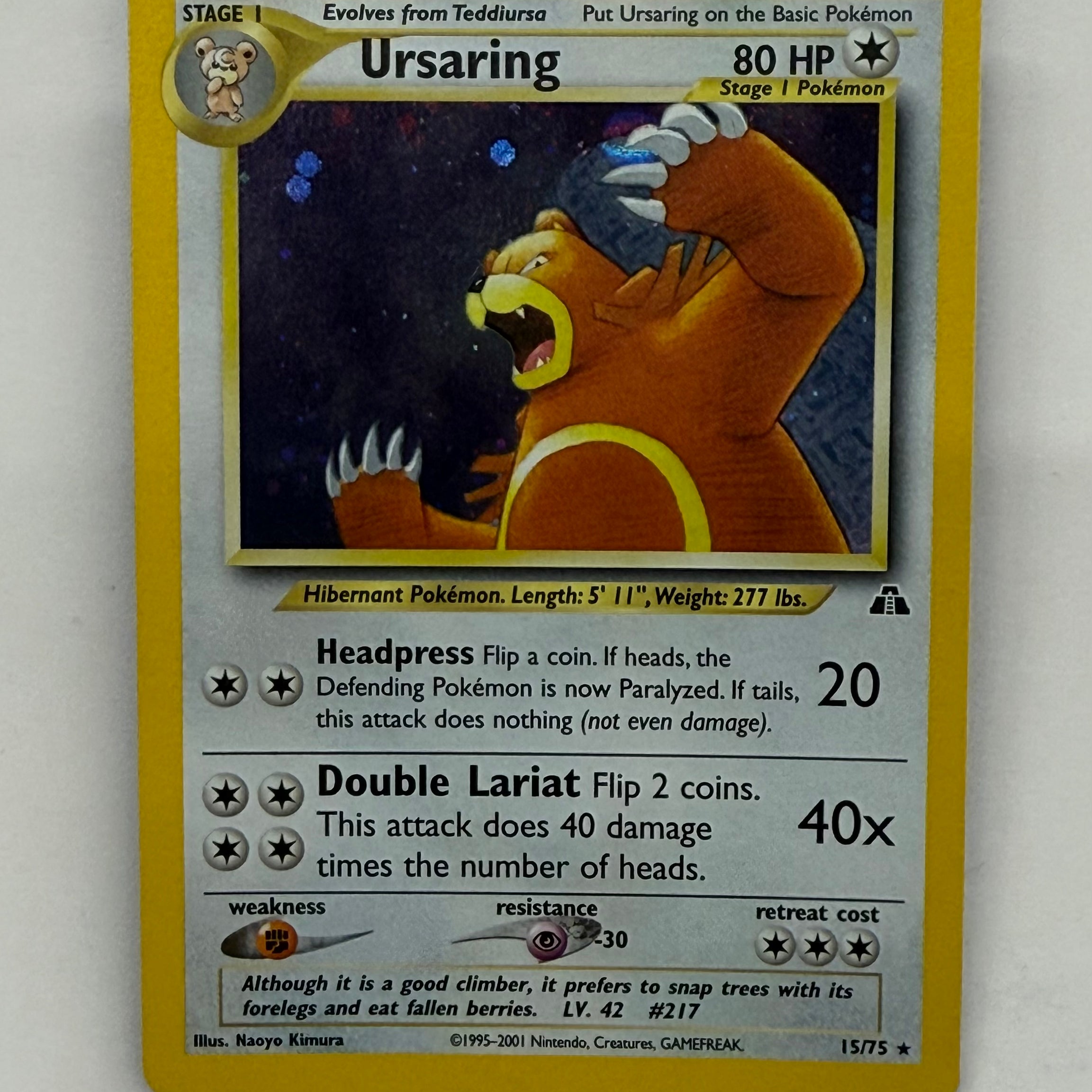Pokémon TCG - Neo Discovery Ursaring Holo 15/75 LP