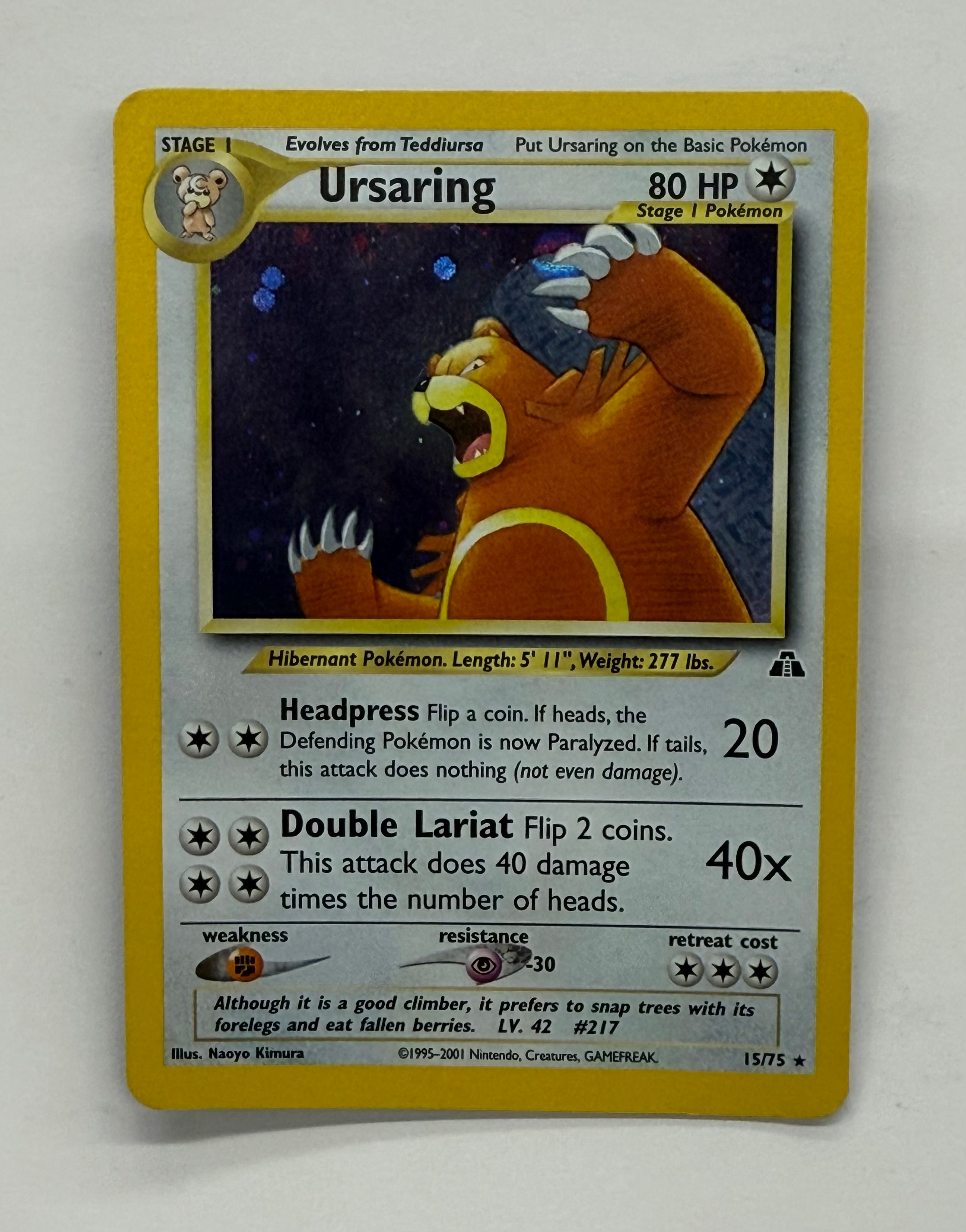 Pokémon TCG - Neo Discovery Ursaring Holo 15/75 LP