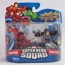 Hasbro Marvel Super Hero Squad Action Figures Deadpool vs Punisher