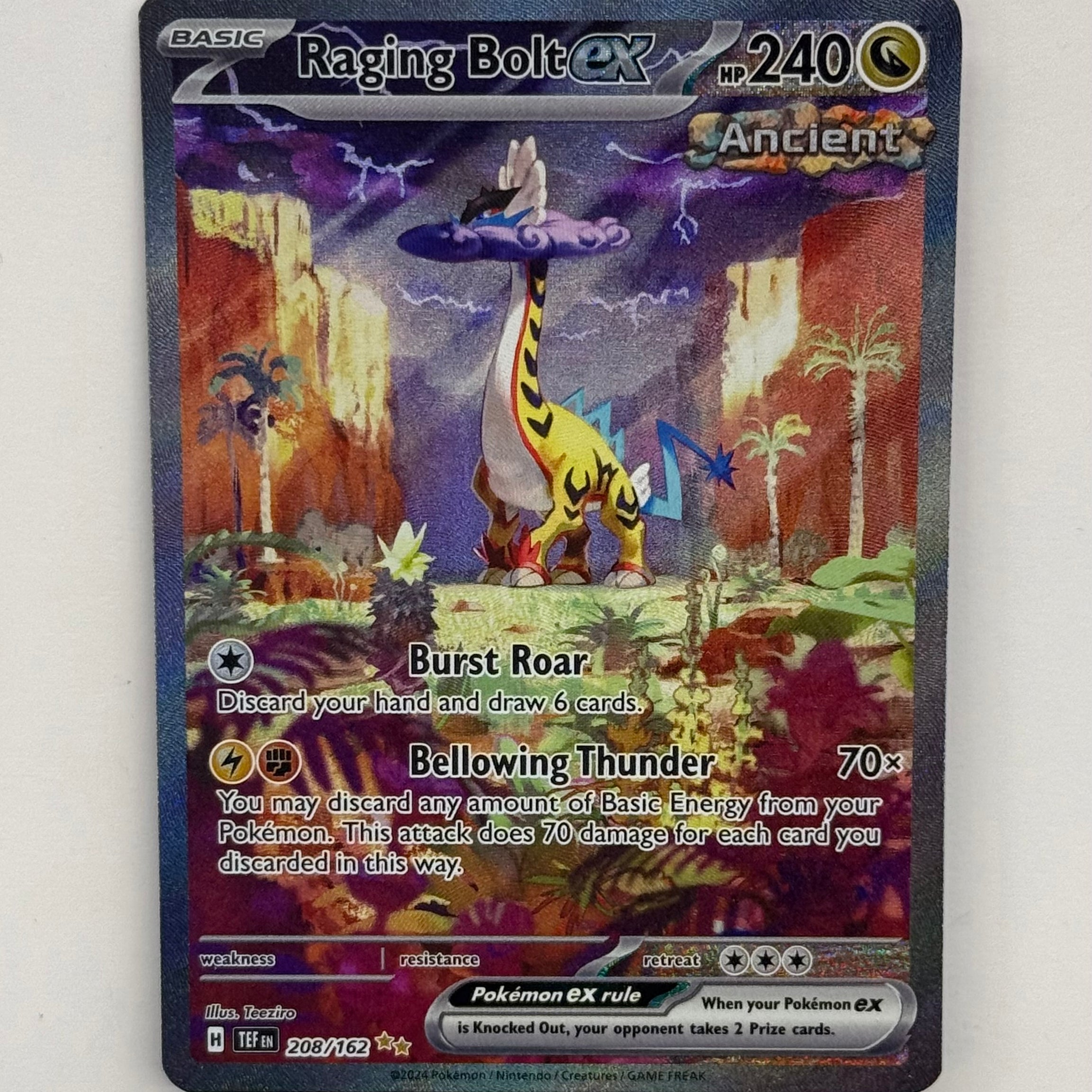 Pokémon TCG - Temporal Forces Raging Bolt EX 208/162 NM