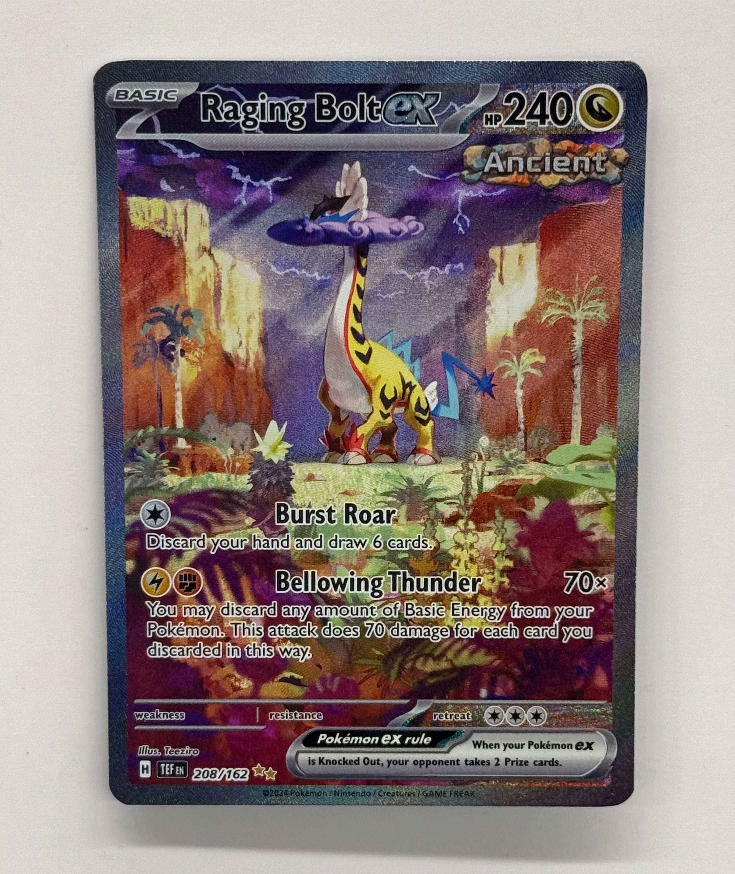 Pokémon TCG - Temporal Forces Raging Bolt EX 208/162 NM