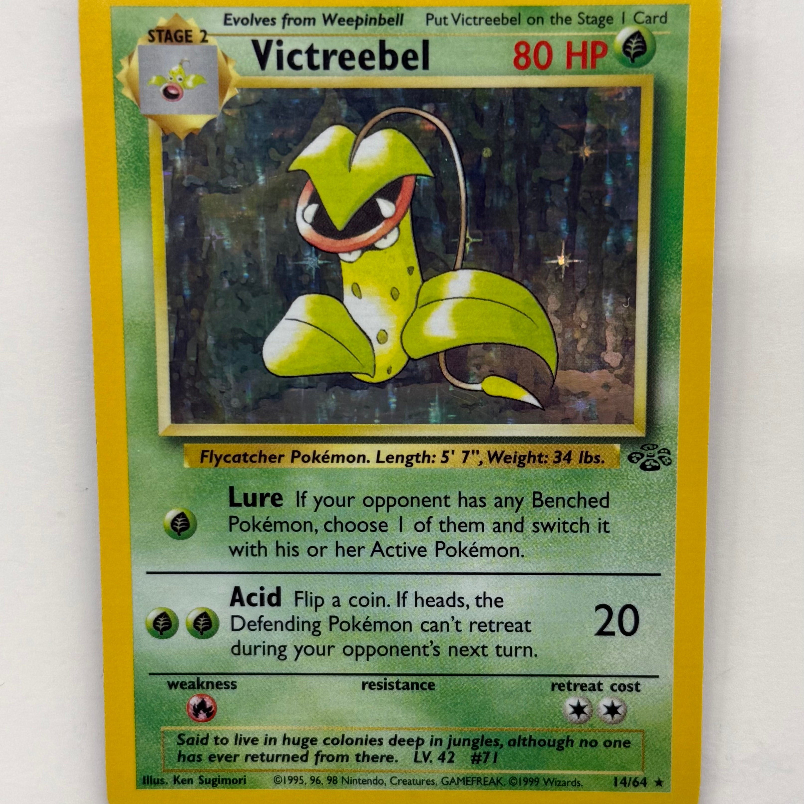 Pokémon TCG - Jungle Unlimited Victreebel Holo 14/64 NM