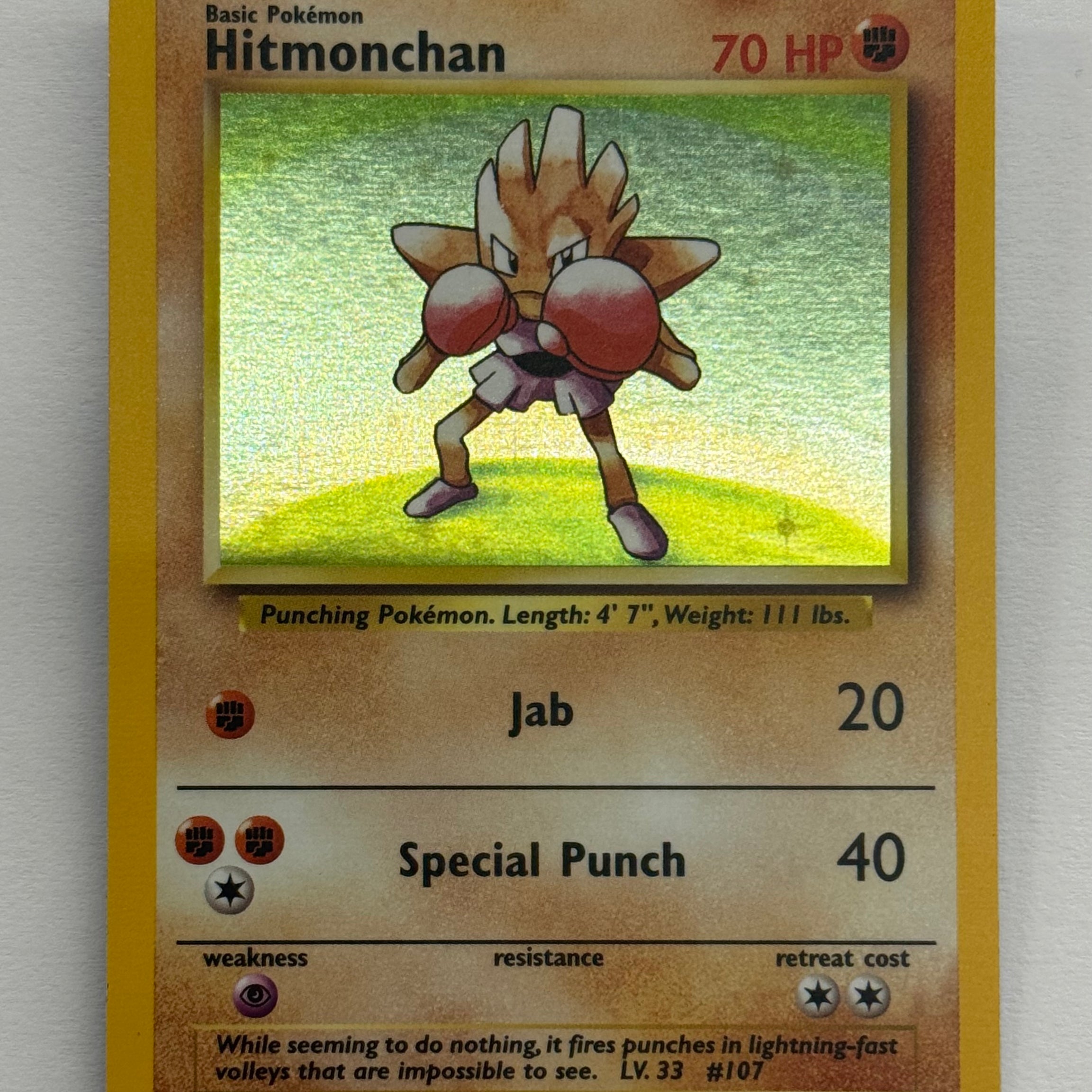 Pokémon TCG - Base Set Unlimited Hitmonchan  7/102 LP