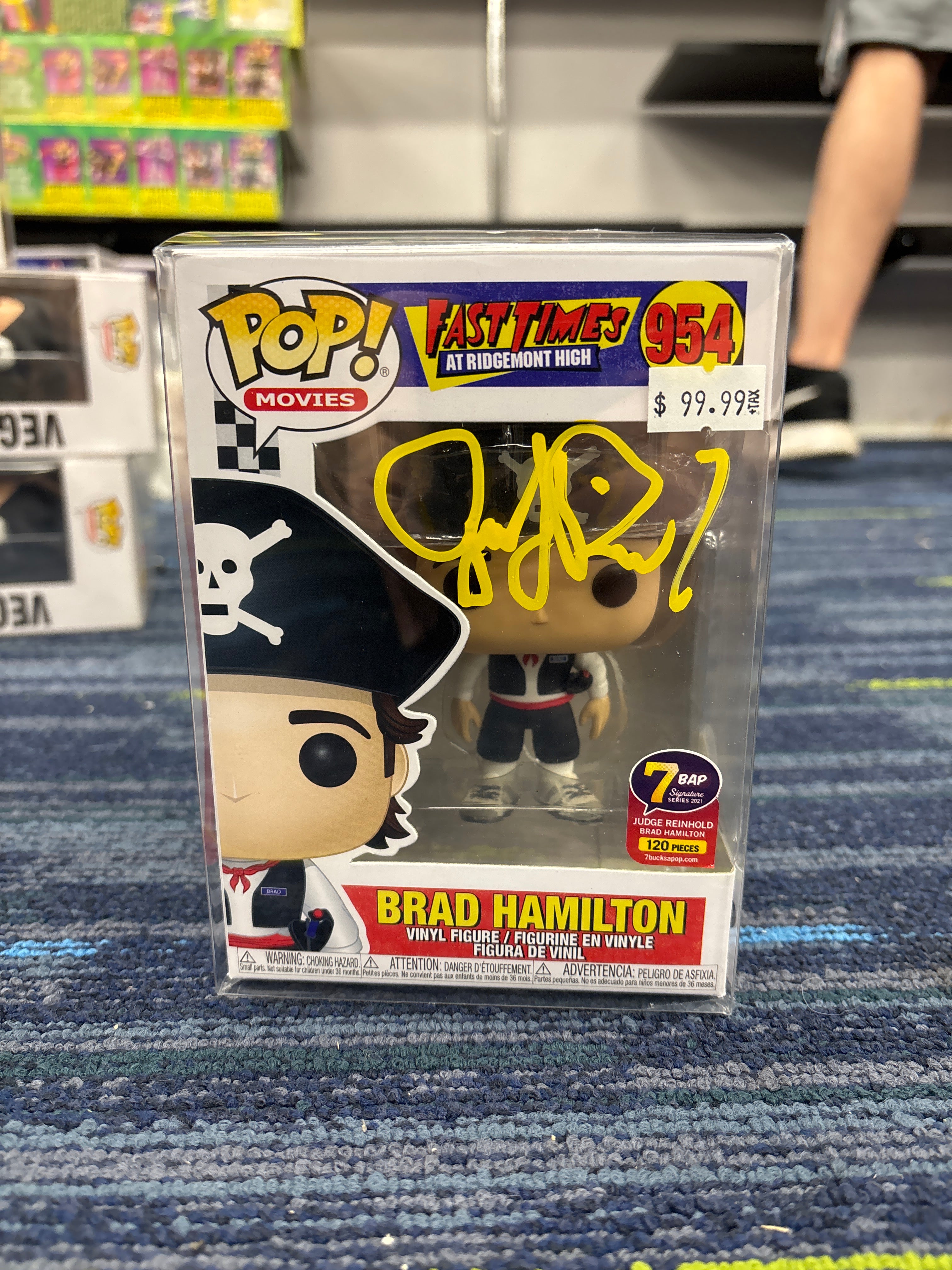 SIGNED Funko Pop! Movies Fast Times at Ridgemont High Brad Hamilton 7 BAP Signature Series 2021 #954