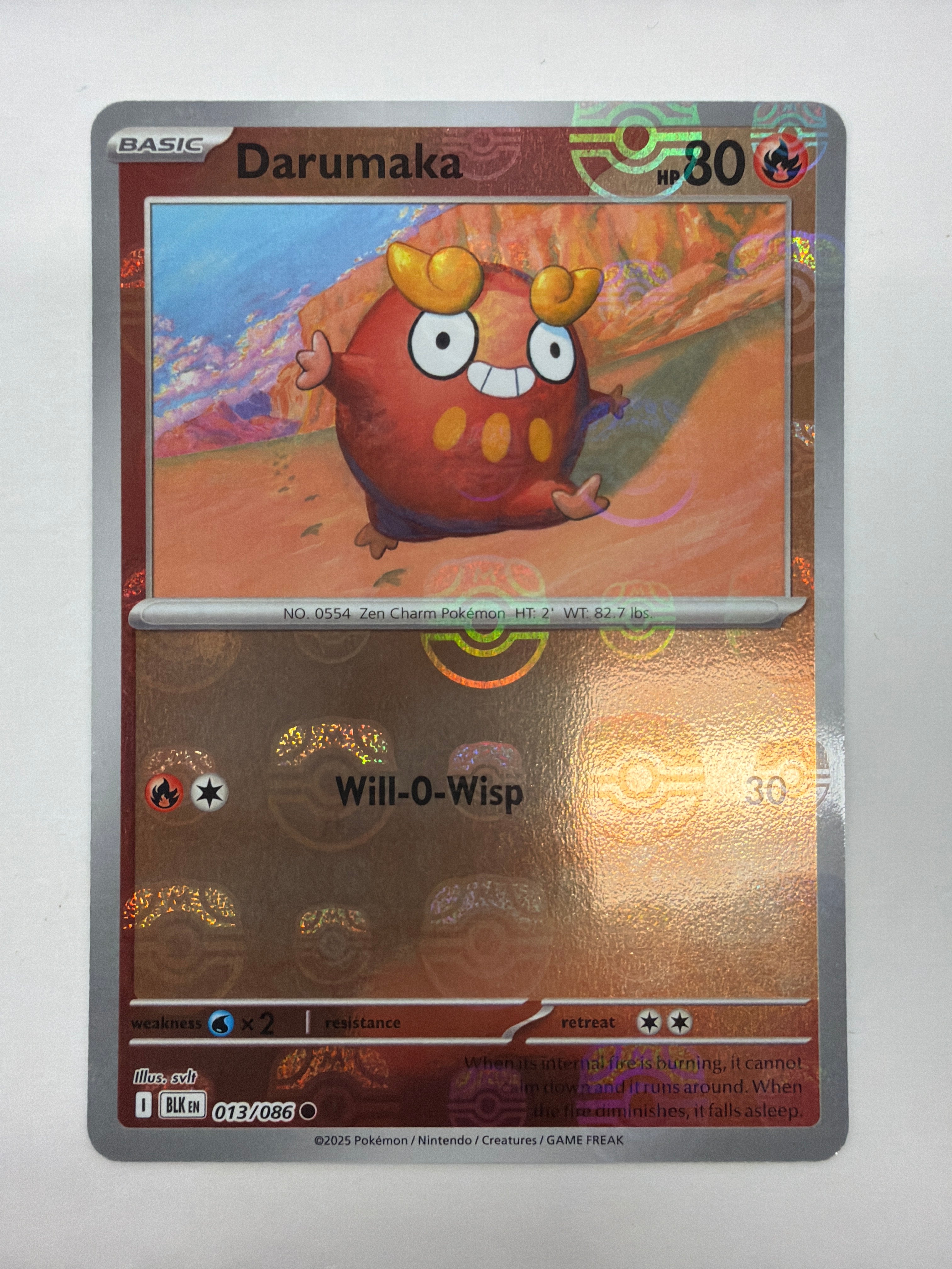 Pokémon TCG - Black Flare Darumaka 013/086 Masterball NM
