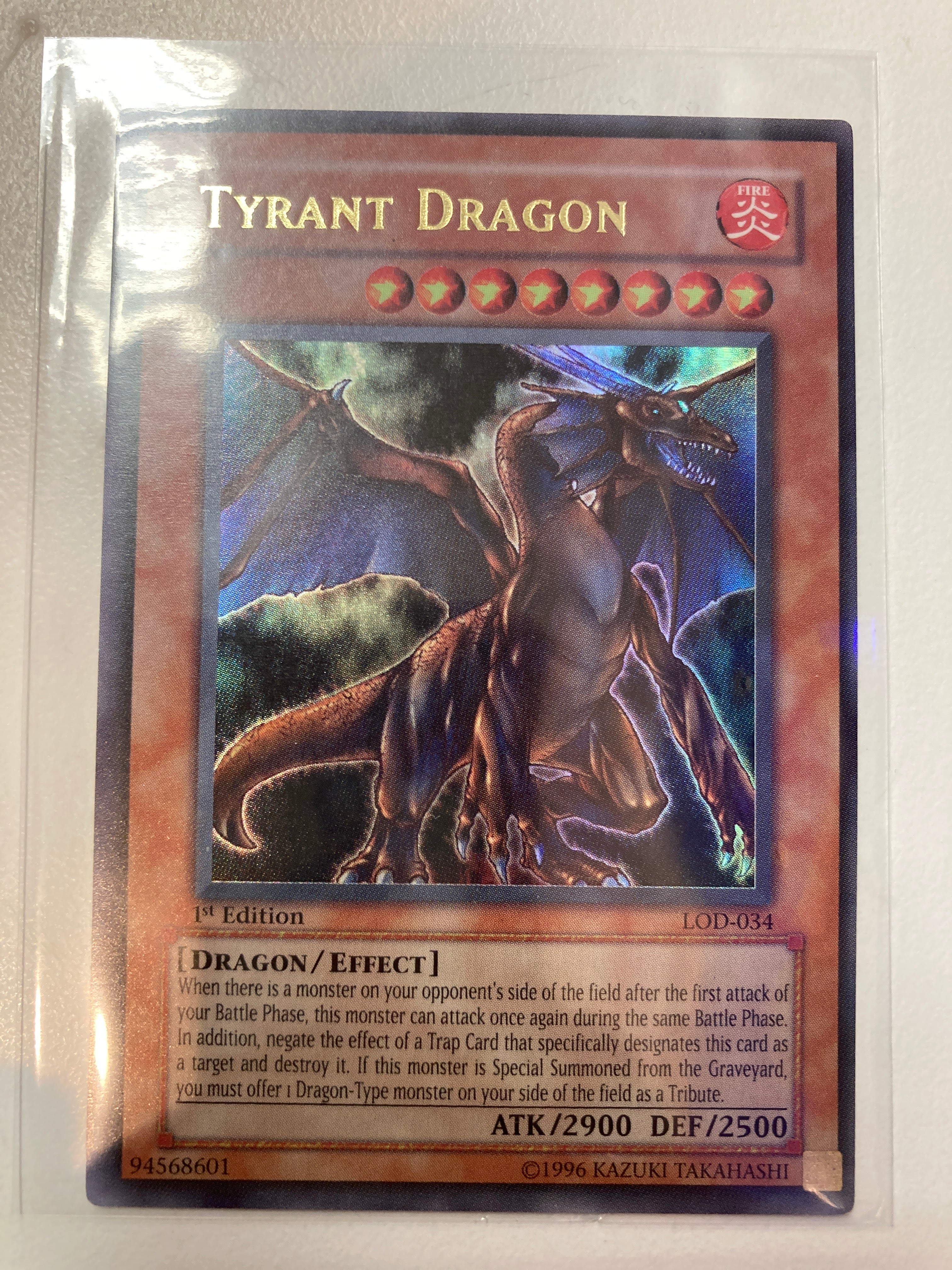 Yugioh TCG Tyrant Dragon LOD-034 First Edition Ultra Rare Mint True Believers Gaming and Collectibles Yugioh TCG Tyrant Dragon LOD-034 First Edition Ultra Rare Mint True Believers Gaming and Collectibles