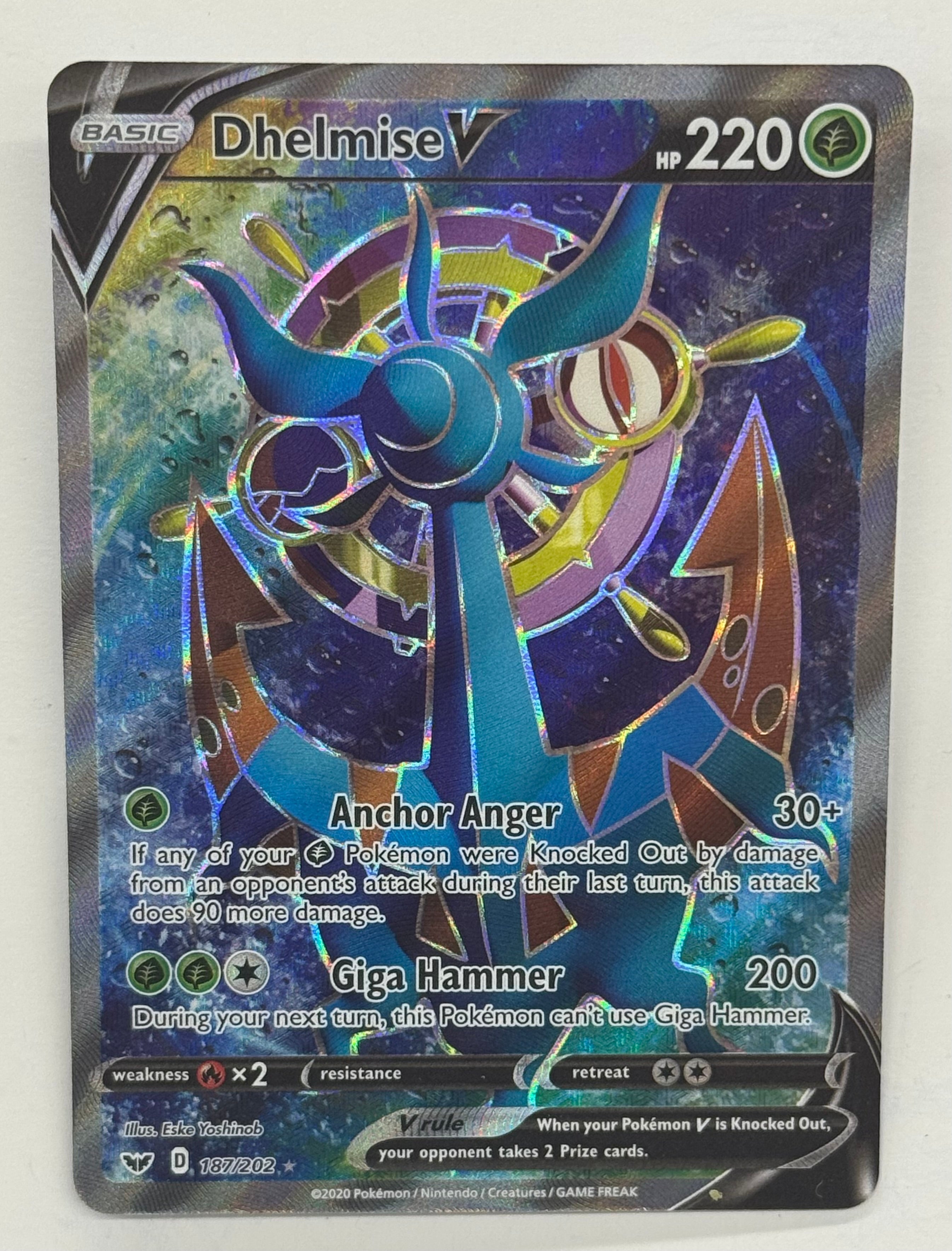 Pokémon TCG - Sword & Shield Dhelmise V 187/202 NM