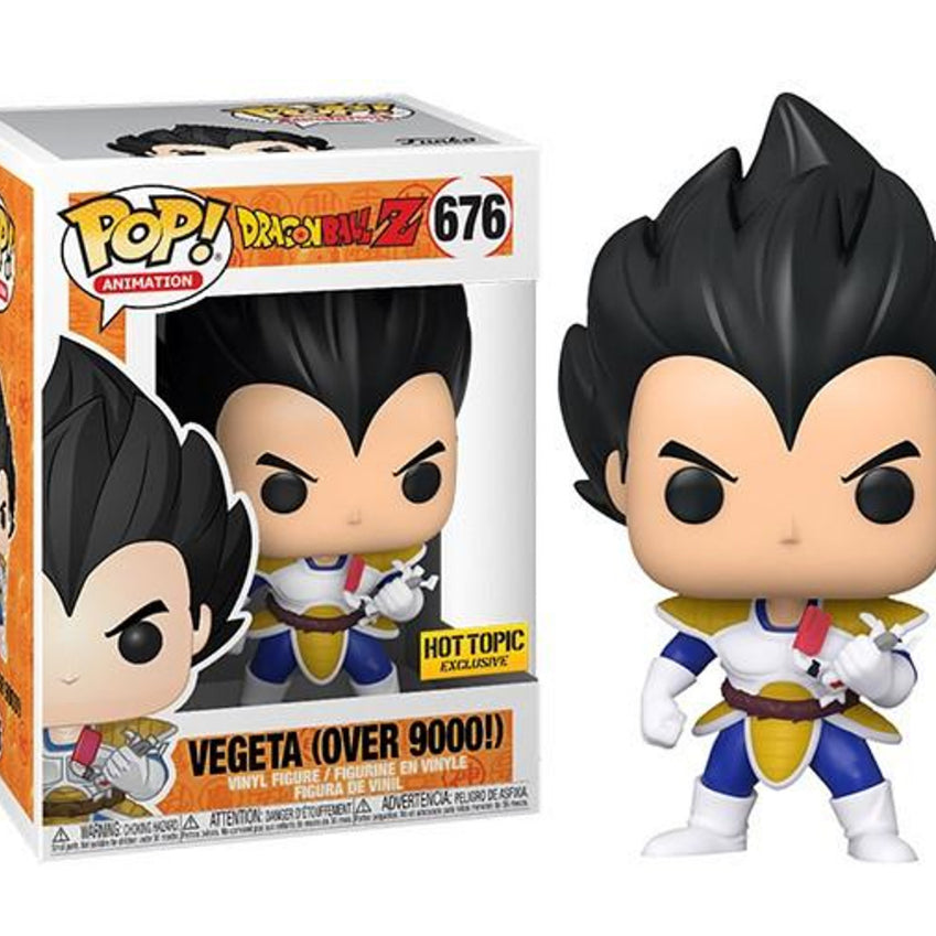 Funko Pop! Animation Dragon Ball Z Vegeta (Over 9000!) Hot Topic Exclusive #676