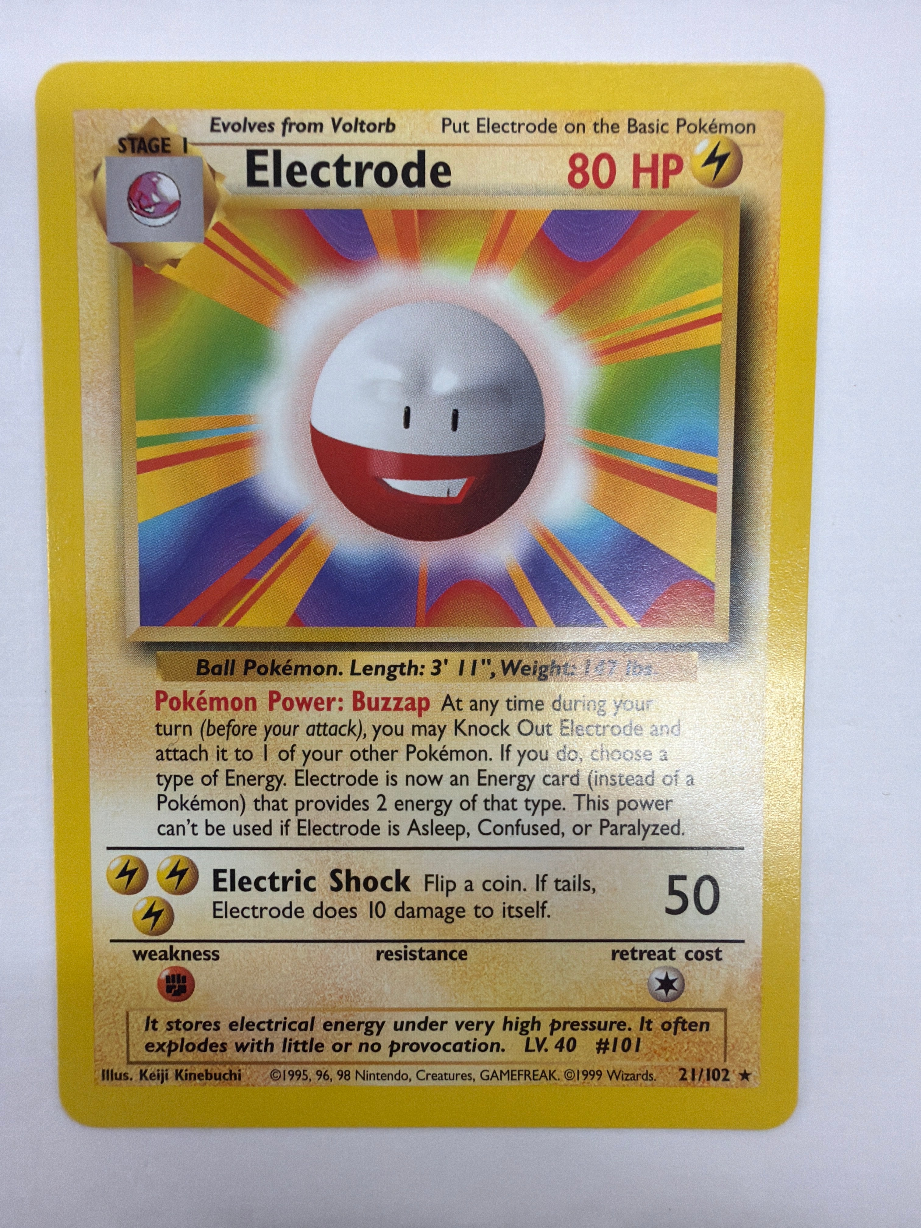 Pokémon TCG - Base Set Unlimited Electrode 21/102 Non-Holo LP