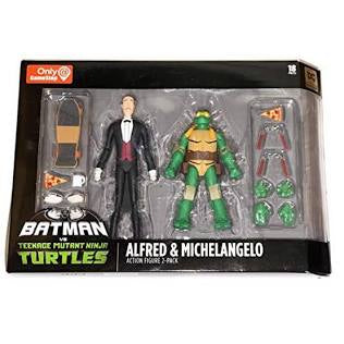 DC Collectibles Batman Vs Teenage Mutant Ninja Turtles Alfred & Michelangelo Action Figure 2-Pack