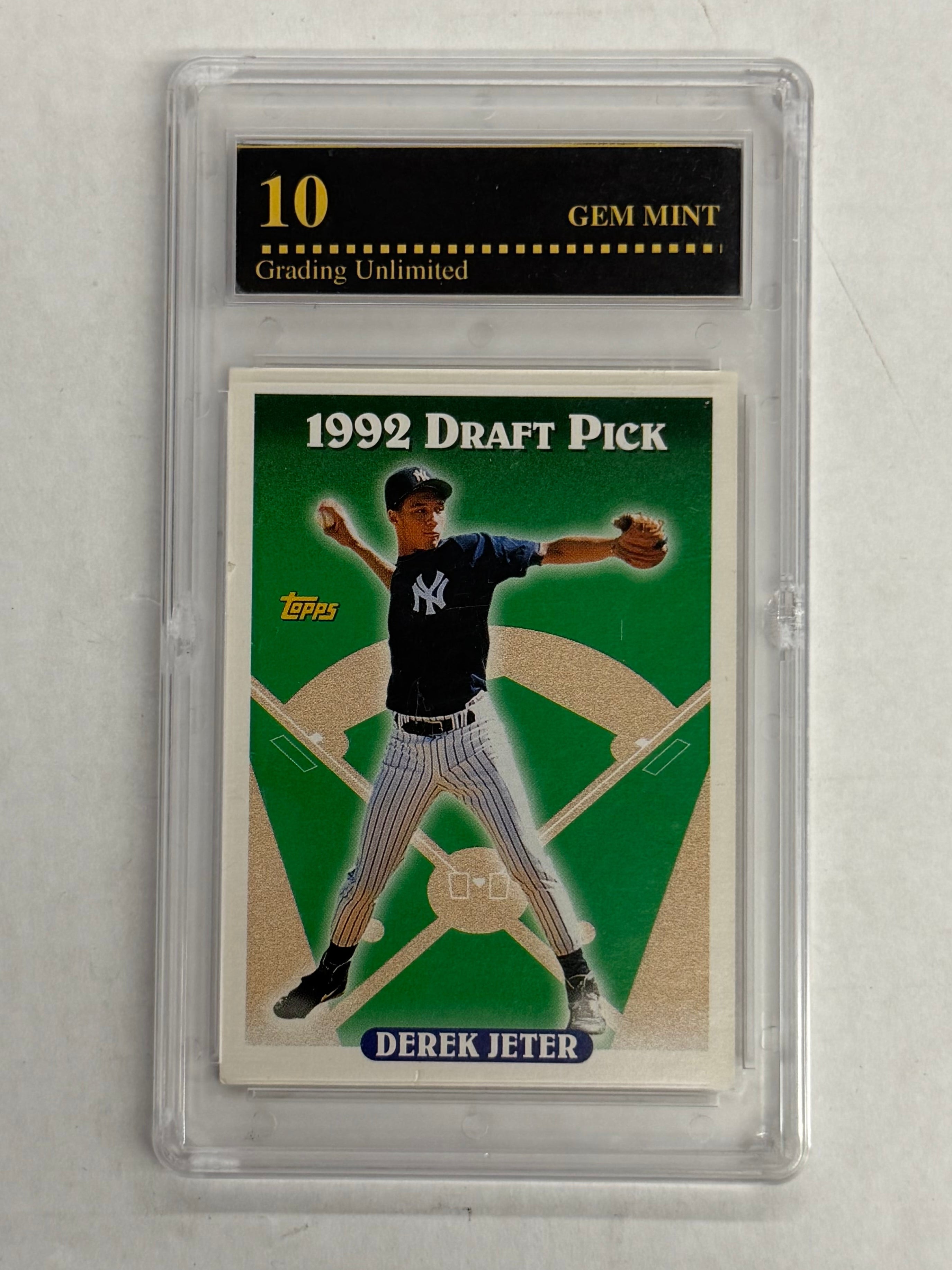 1993 Topps Grading Unlimited 10 GEM MINT Derek Jeter Rookie Card #98