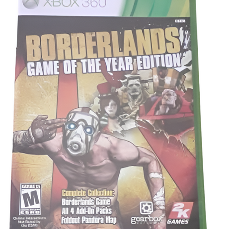 XBOX 360 Borderlands Game Of The Year Edition Video Game