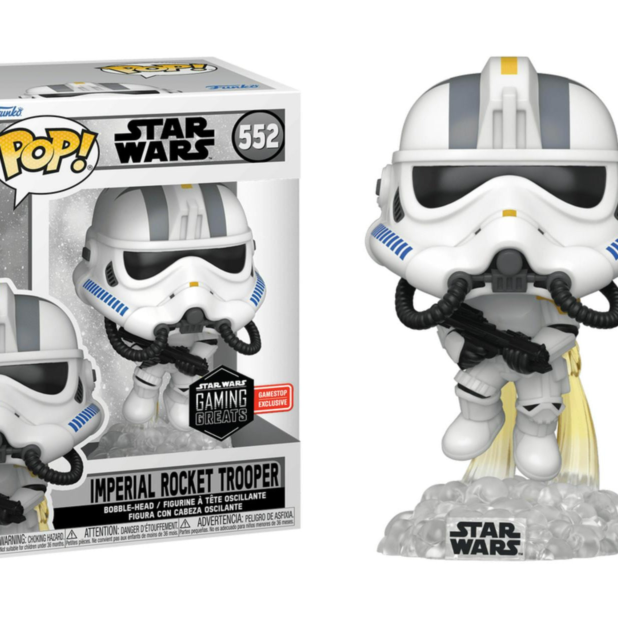 Funko Pop! Star Wars Imperial Rocket Trooper #552 Star Wars Gaming Greats Gamestop Exclusive