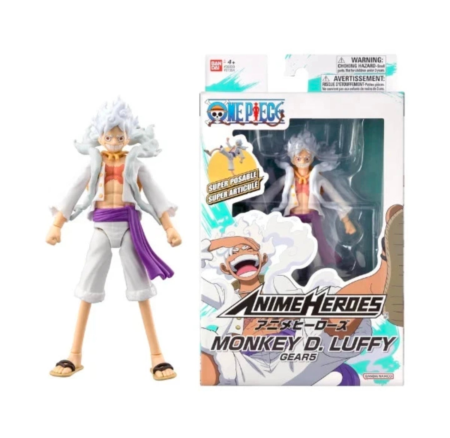Bandai Anime Heroes One Piece Anime Heroes Monkey D. Luffy Gear 5 Acti ...