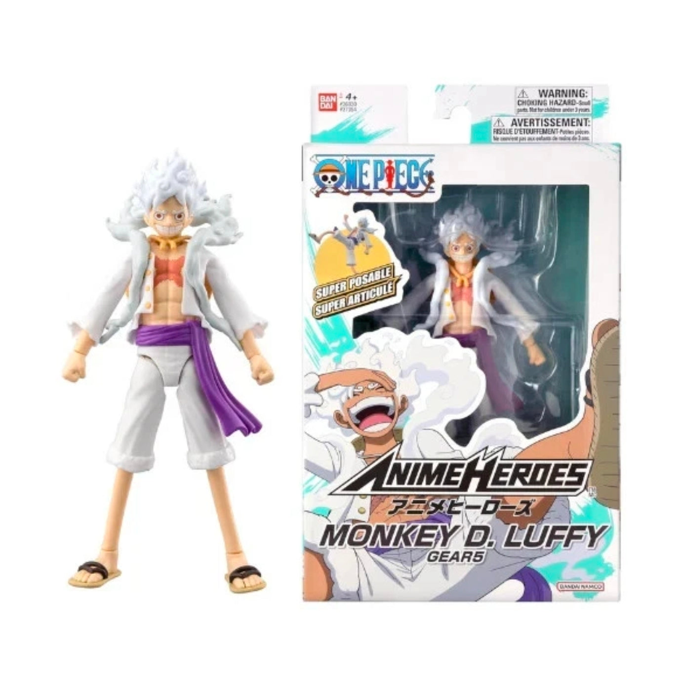 Bandai Anime Heroes One Piece Anime Heroes Monkey D. Luffy Gear 5 Action Figure