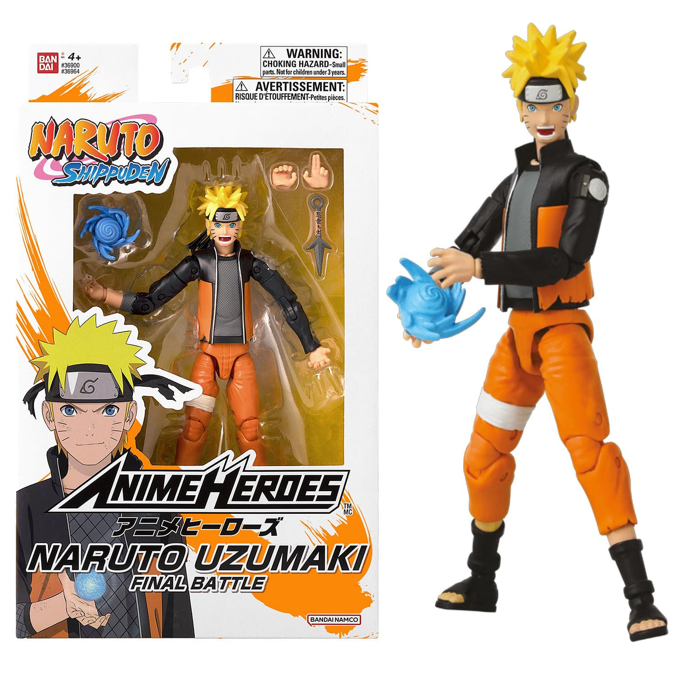 Bandai Anime Heroes Beyond Naruto Shippuden Naruto Uzumaki Final Battle Action Figure