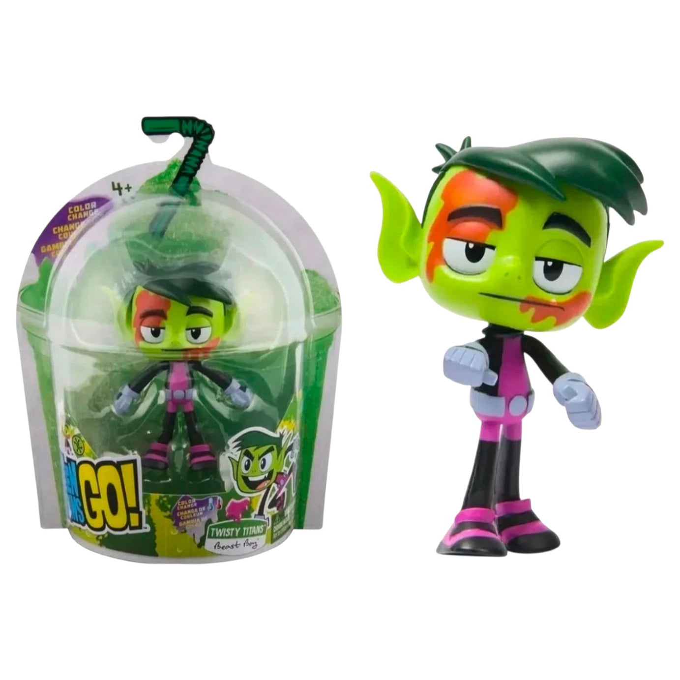 Spin Master DC Teen Titans Go! Twisty Titans Beast Boy Color Change Action Figure