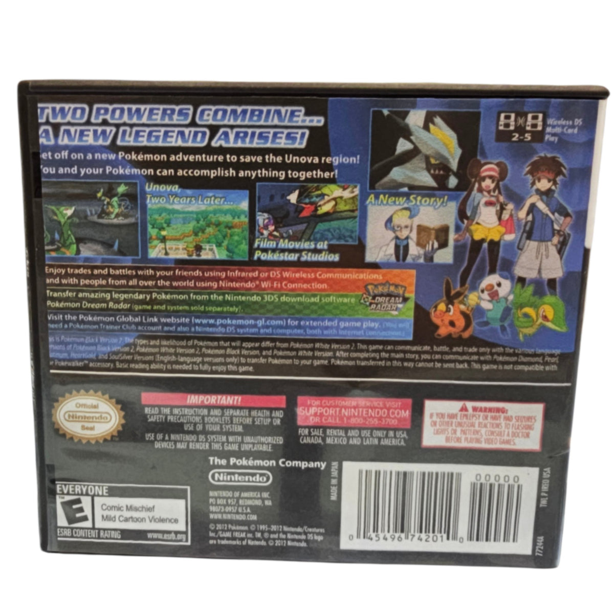 Nintendo DS Pokémon Black Version 2 (REPRO Box Insert, In Box, No Manual)