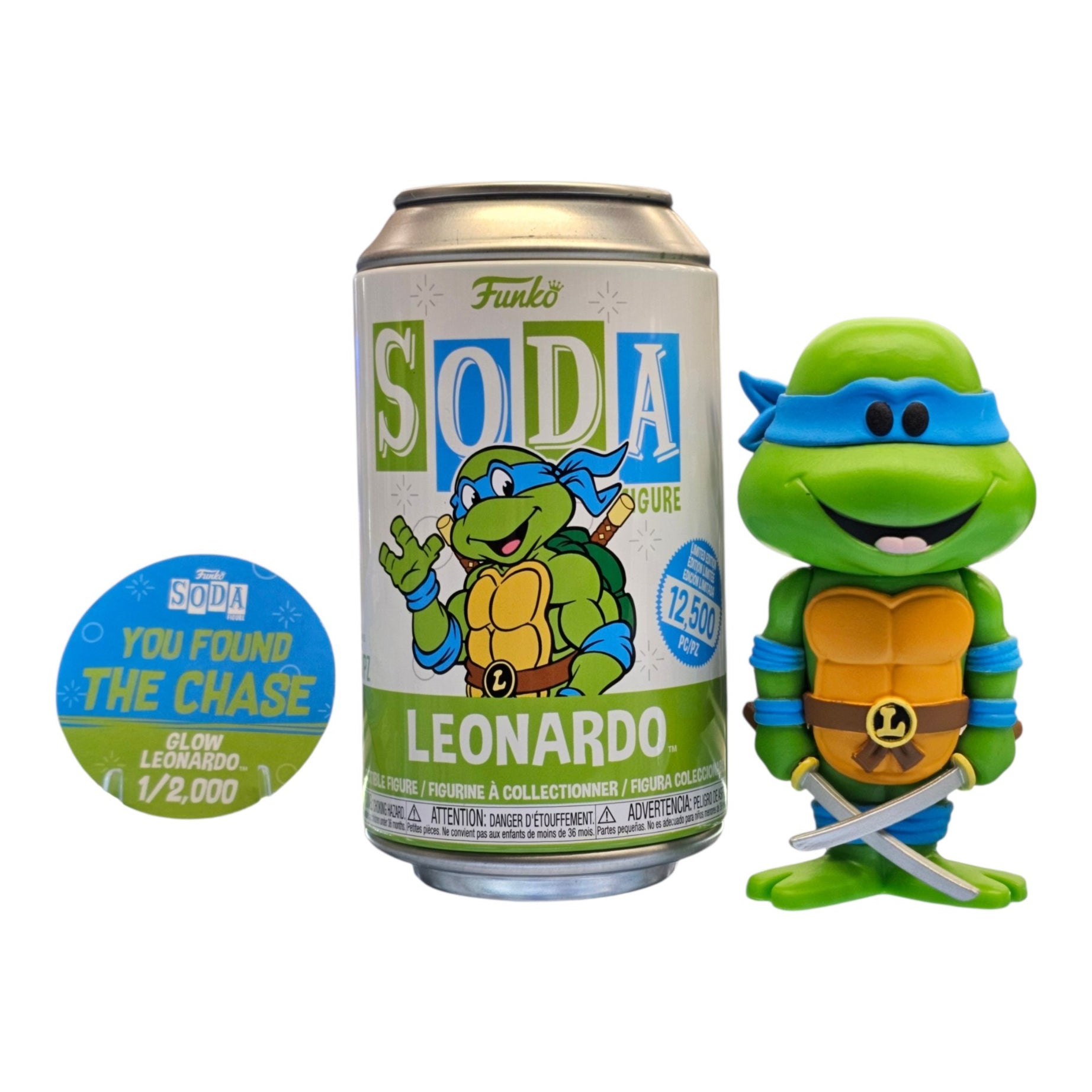 Funko Soda Teenage Mutant Ninja Turtles Leonardo Glow In The Dark Chase Edition 1 of 2,000
