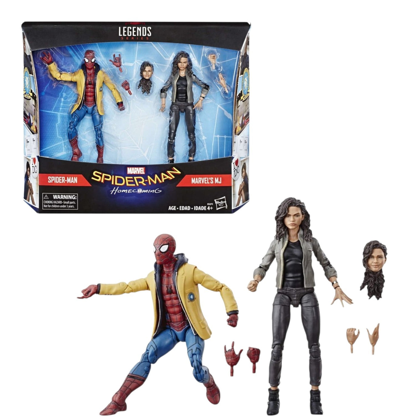 Hasbro Marvel Legends Spider-Man: Homecoming Spider-Man & MJ Action Figure 2-Pack