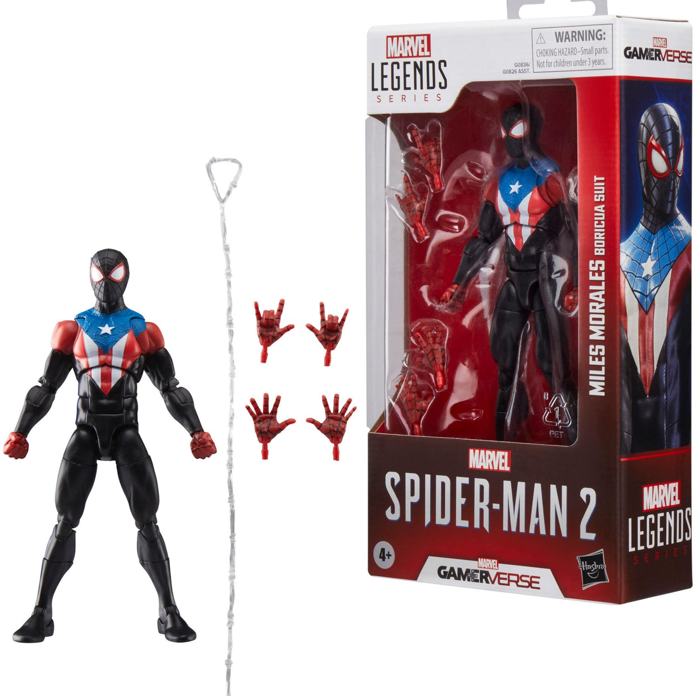 Hasbro Marvel Legends Series Gamerverse Spider-Man 2 Miles Morales Boricua Suit Action Figure