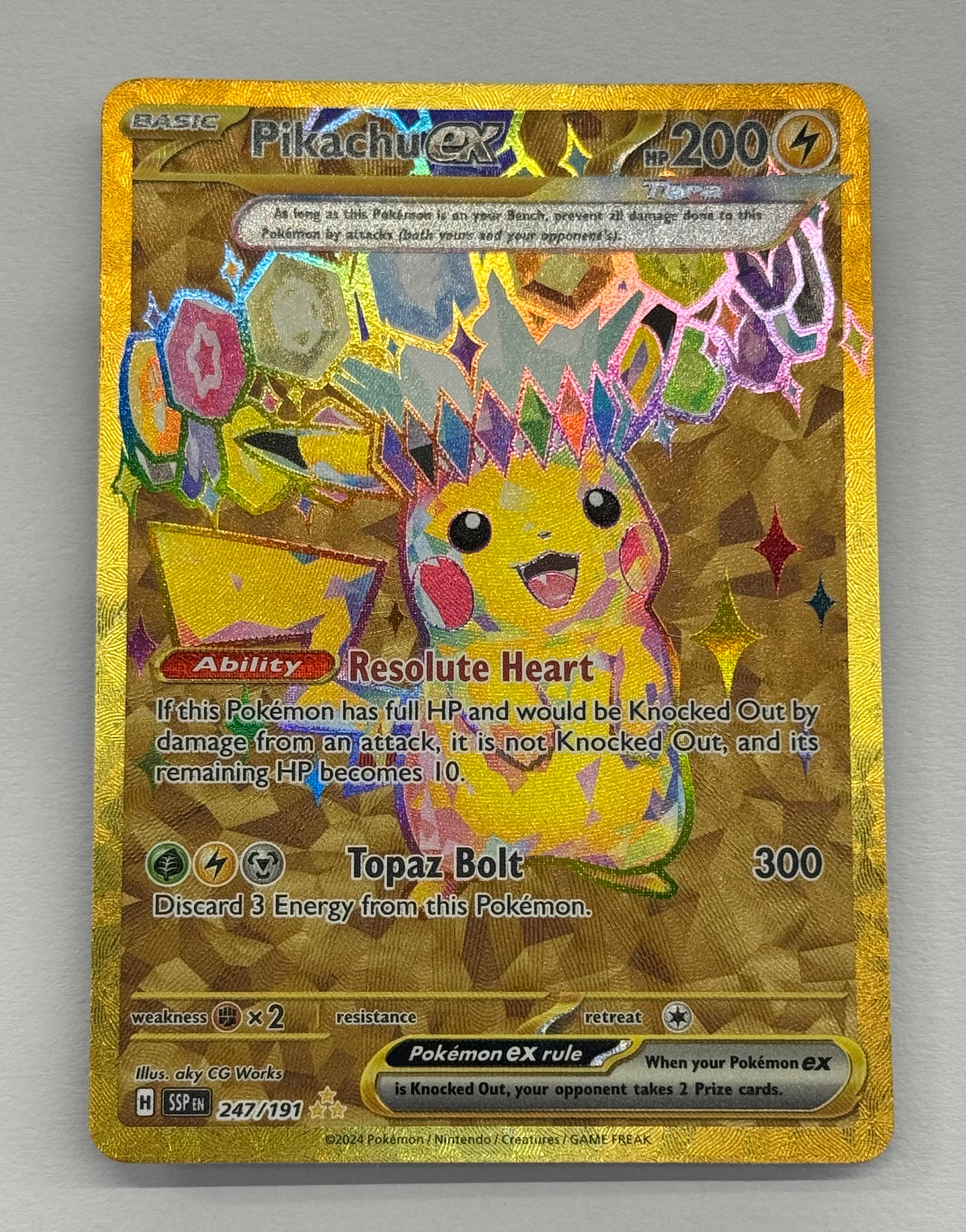 Pokémon TCG - Surging Sparks Pikachu EX 247/191 NM