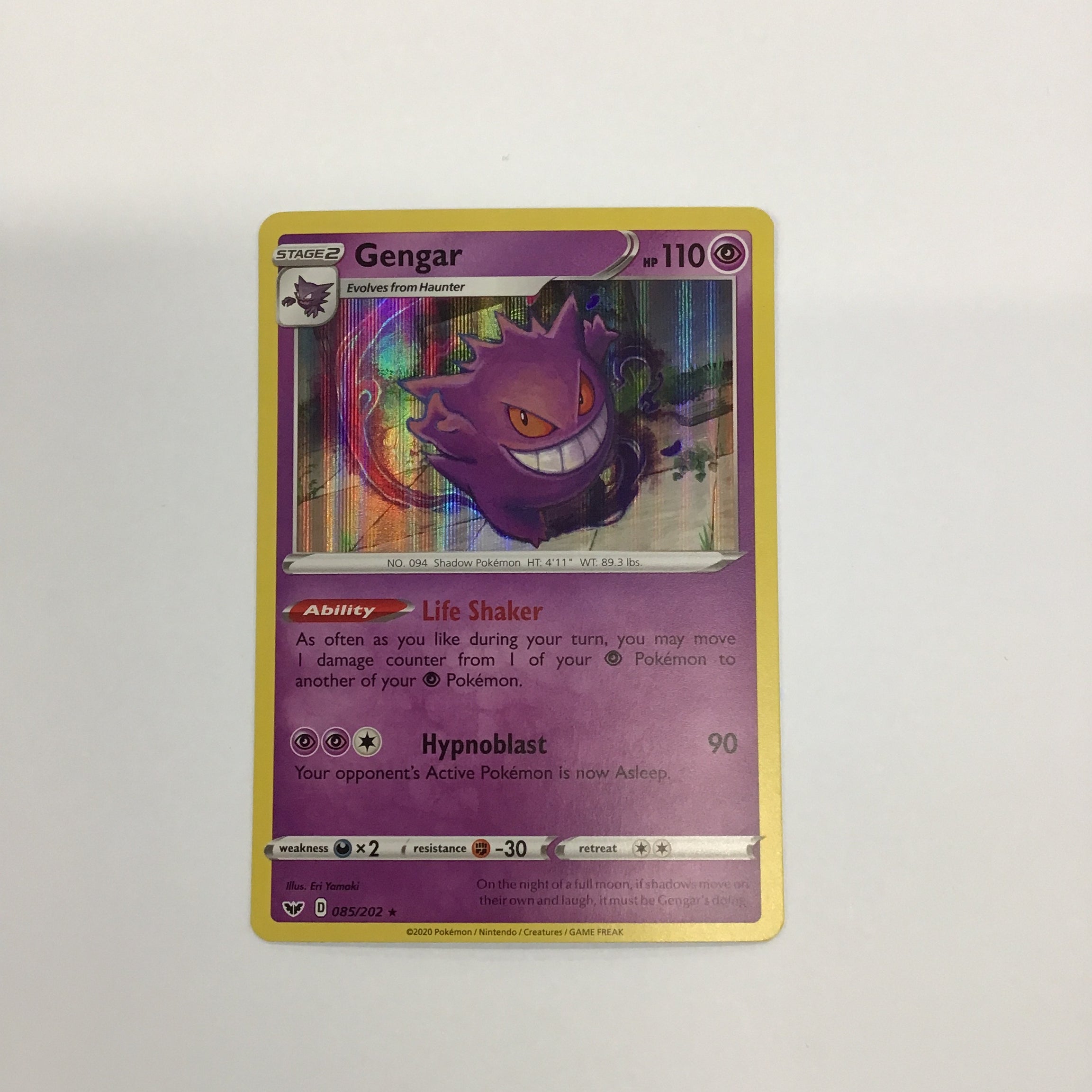 Pokémon TCG - Sword and Shield Promo Cards Gengar (Holo) 085/202 NM