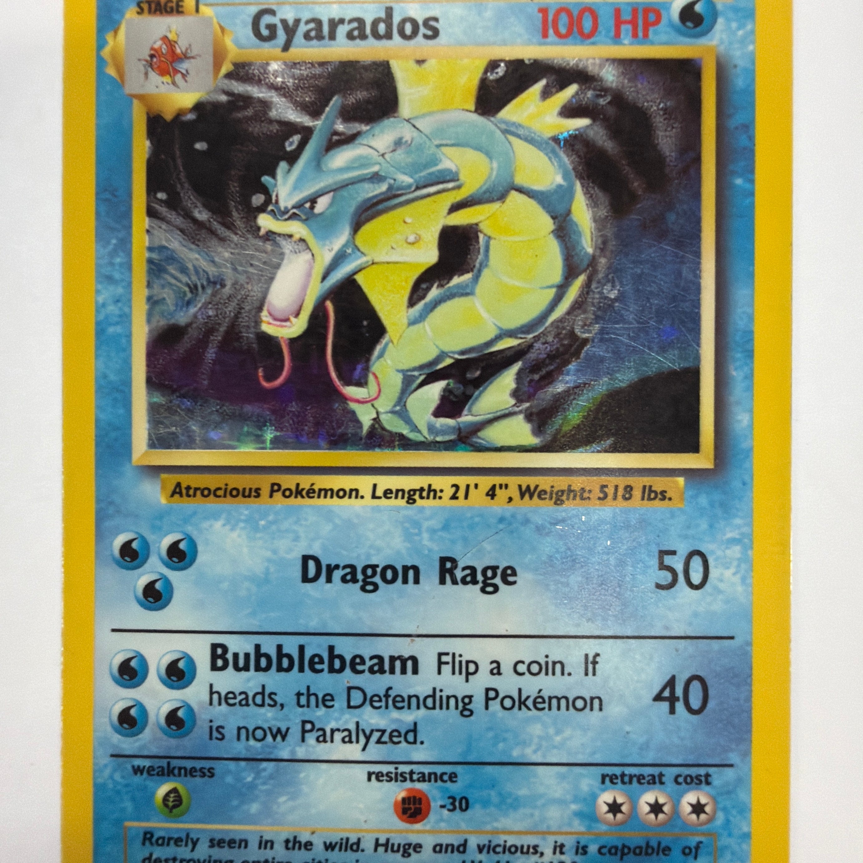 Pokémon TCG - Base Set Unlimited Gyarados 6/102 Holo DMG