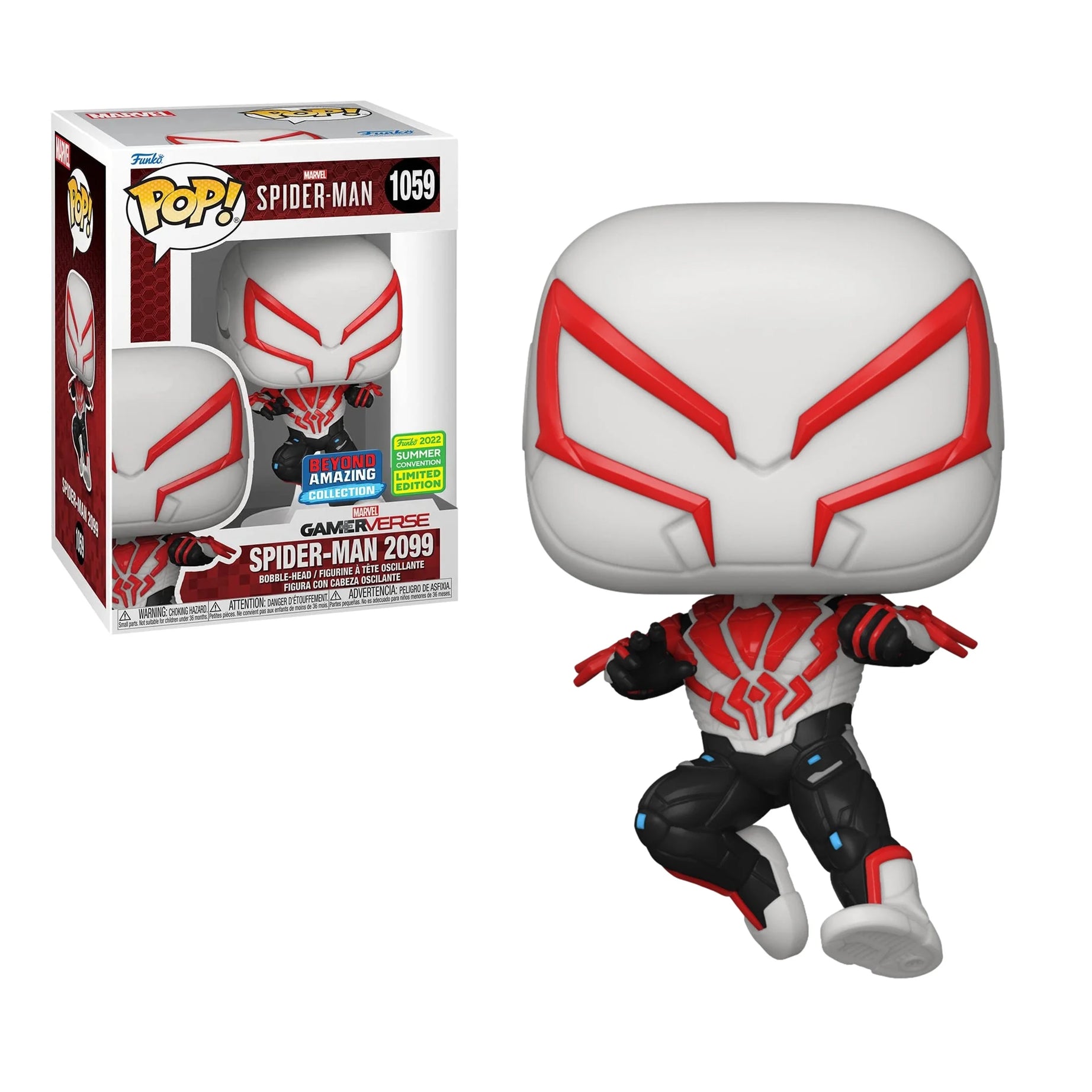 Funko Pop! Marvel Spider-Man Miles Morales Marvel Gamerverse Spider-Man #1059 Beyond Amazing Collection SDCC 2022 Exclusive