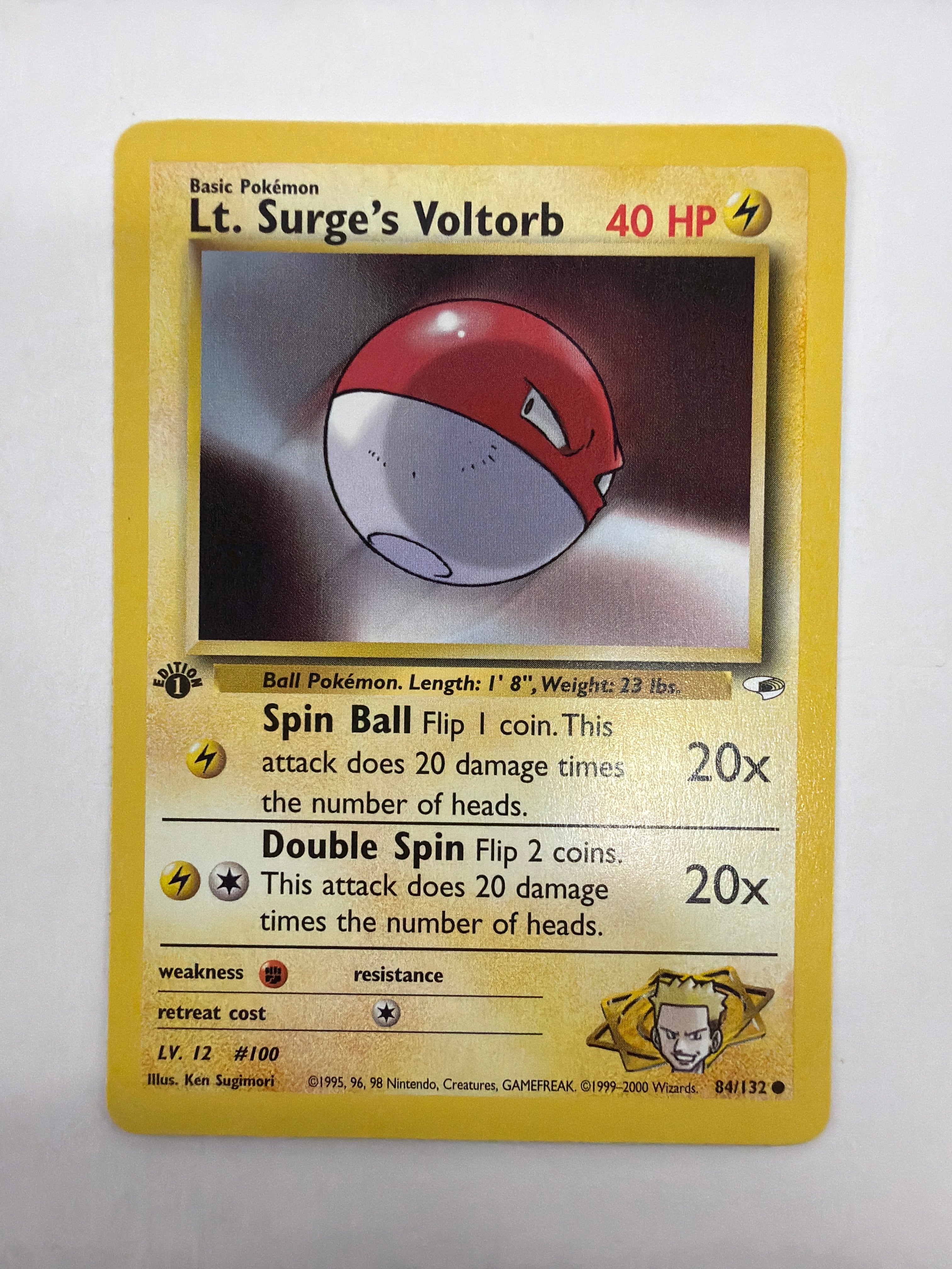 Pokémon TCG - Gym Heroes 1st Edition LT. Surge's Voltorb 84/132 NM